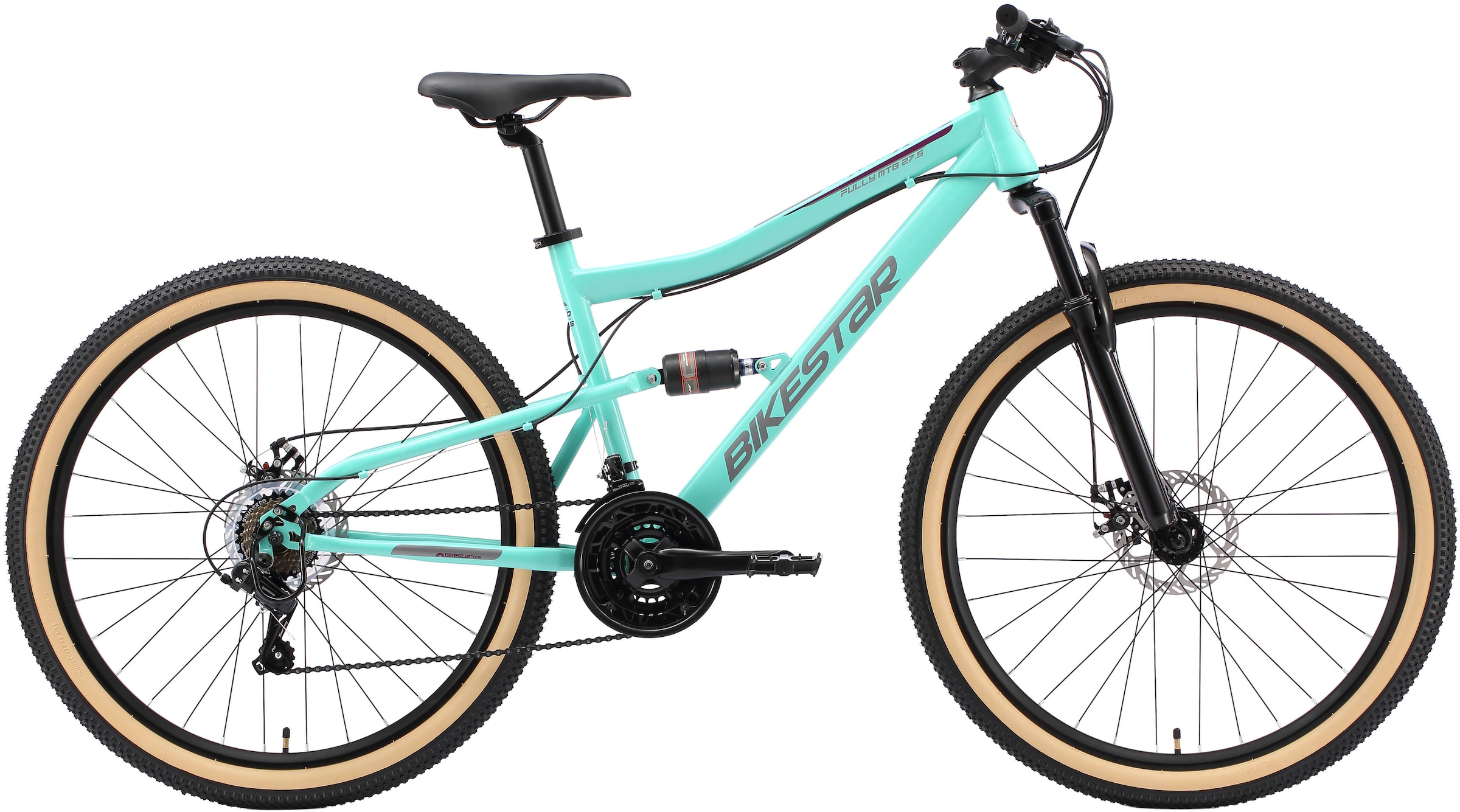 Bikestar Mountainbike 21 Gang Shimano RD-TY300 Schaltwerk Kettenschaltung für Damen und Herren, Kettenschaltung