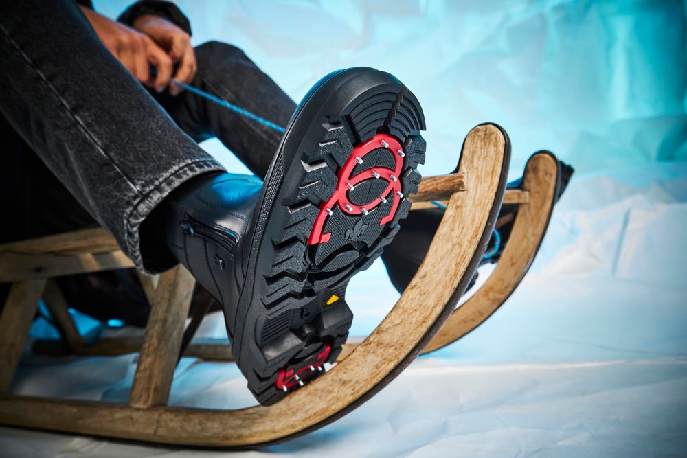 Rieker Winterstiefelette »Flip Grip«, Winterboots mit TEX und ausklappbaren Spikes an der Laufsohle