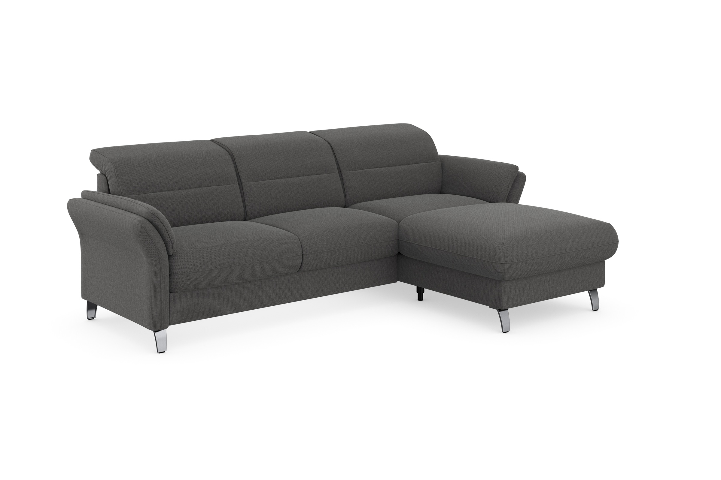 sit&more Ecksofa »Grenoble L-Form mit Federkern«, wahlweise mit Bettfunktion, Bettkasten, Arm- und Kopfteilverstellung