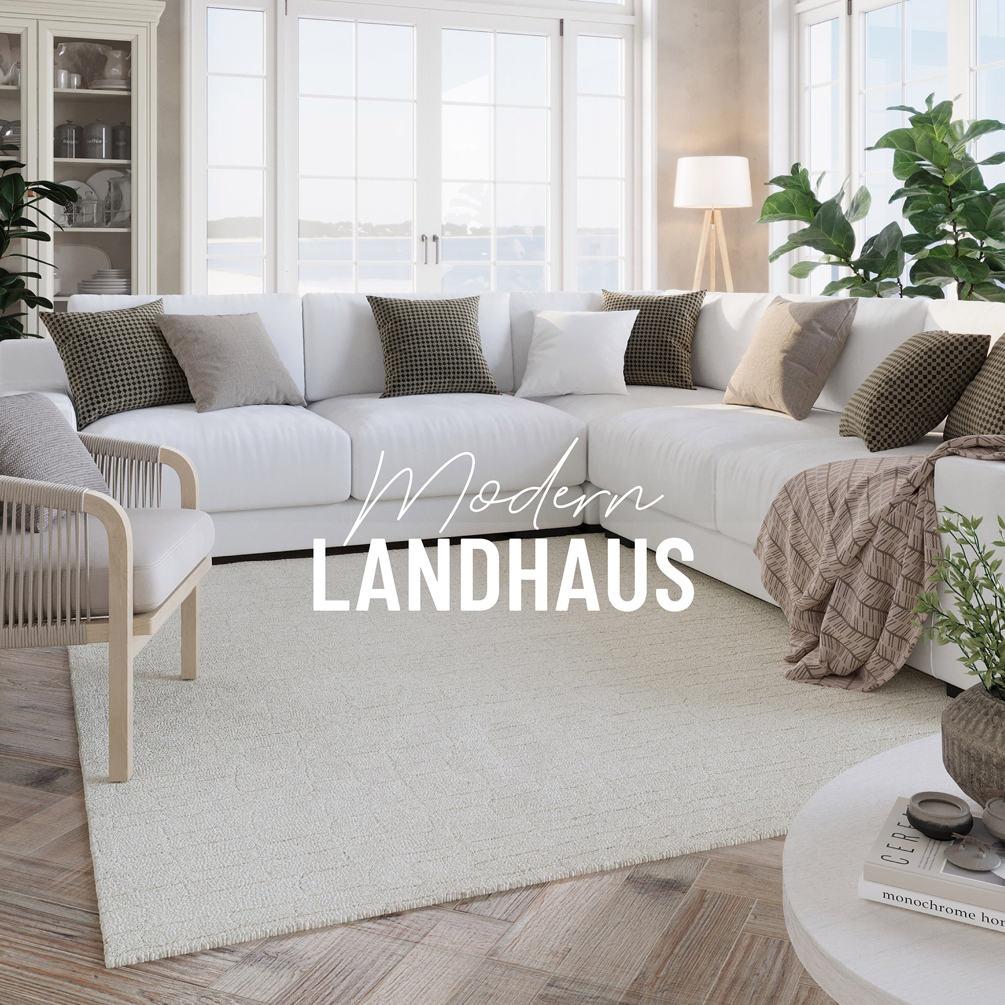 Wecon home Teppich »Hamptons THIRTYONE« rechteckig 15 mm Höhe Läufer, Kurzflor, Wohnzimmer, Schlafzimmer, elegant, Krokodil-Design