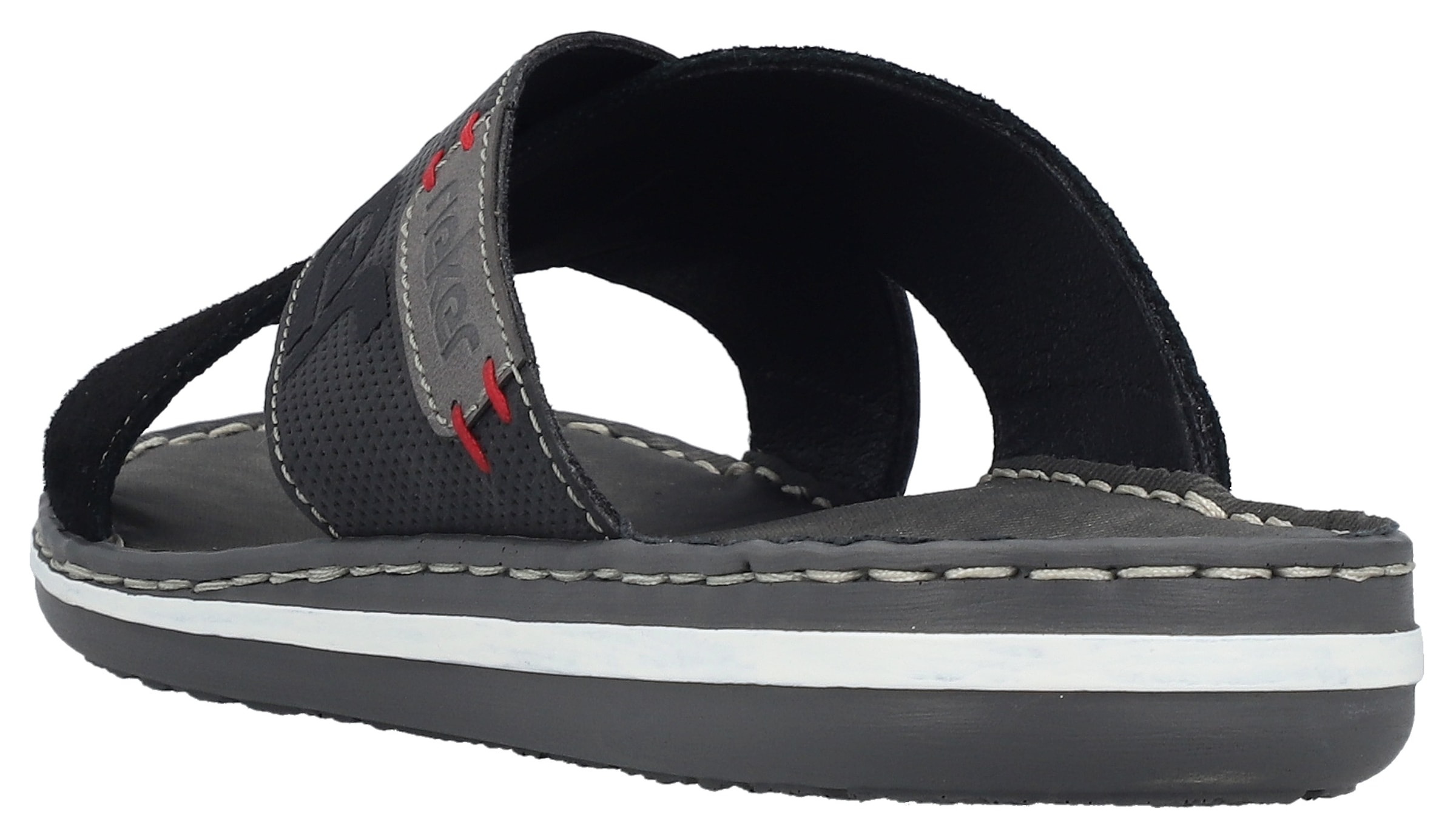 Rieker Pantolette  Sommerschuh, Schlappen, Poolslides, mit Kontraststeppung