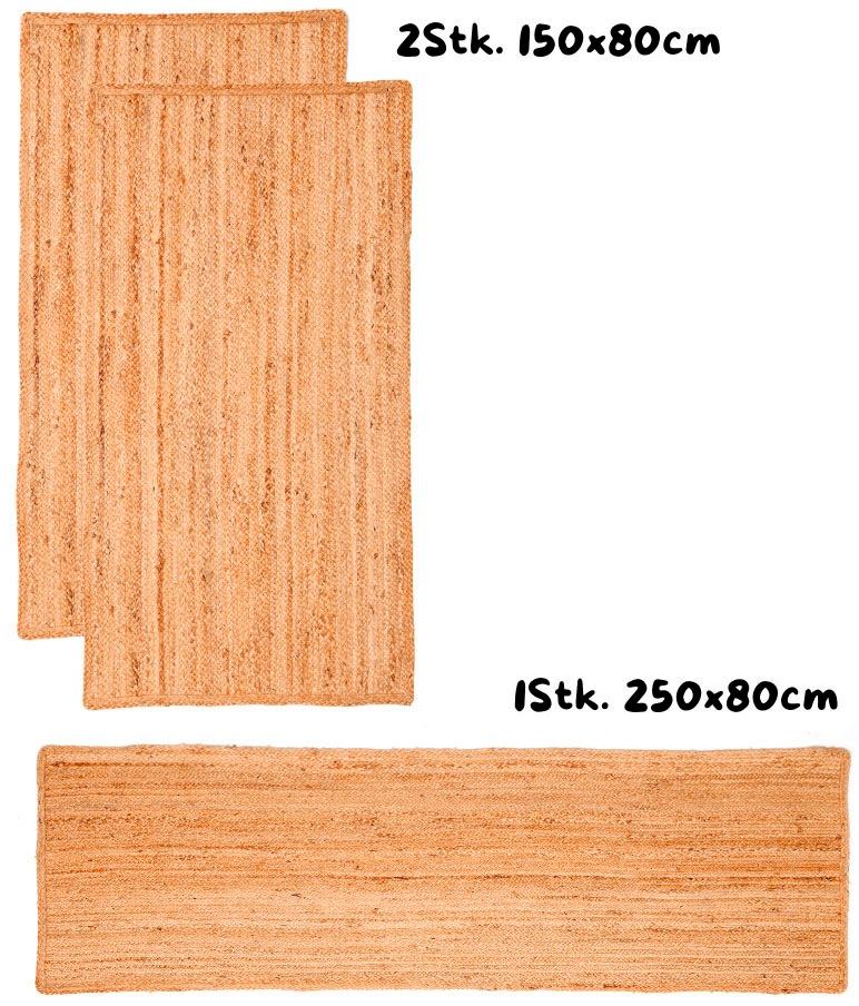 my home Bettumrandung »Bjarka« Höhe 10 mm 3 Stk. tlg. meliert, 100% Jute, h günstig online kaufen