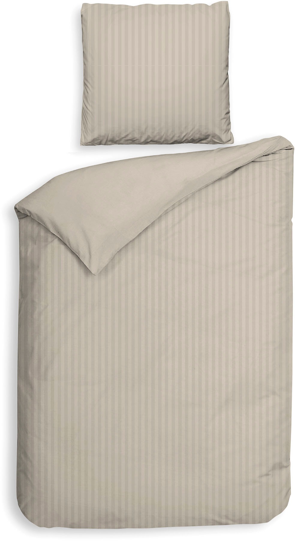 Heckett & Lane Bettwäsche »Banda« 2 Stk. tlg. hochwertiges Mako-Satin, Stre günstig online kaufen