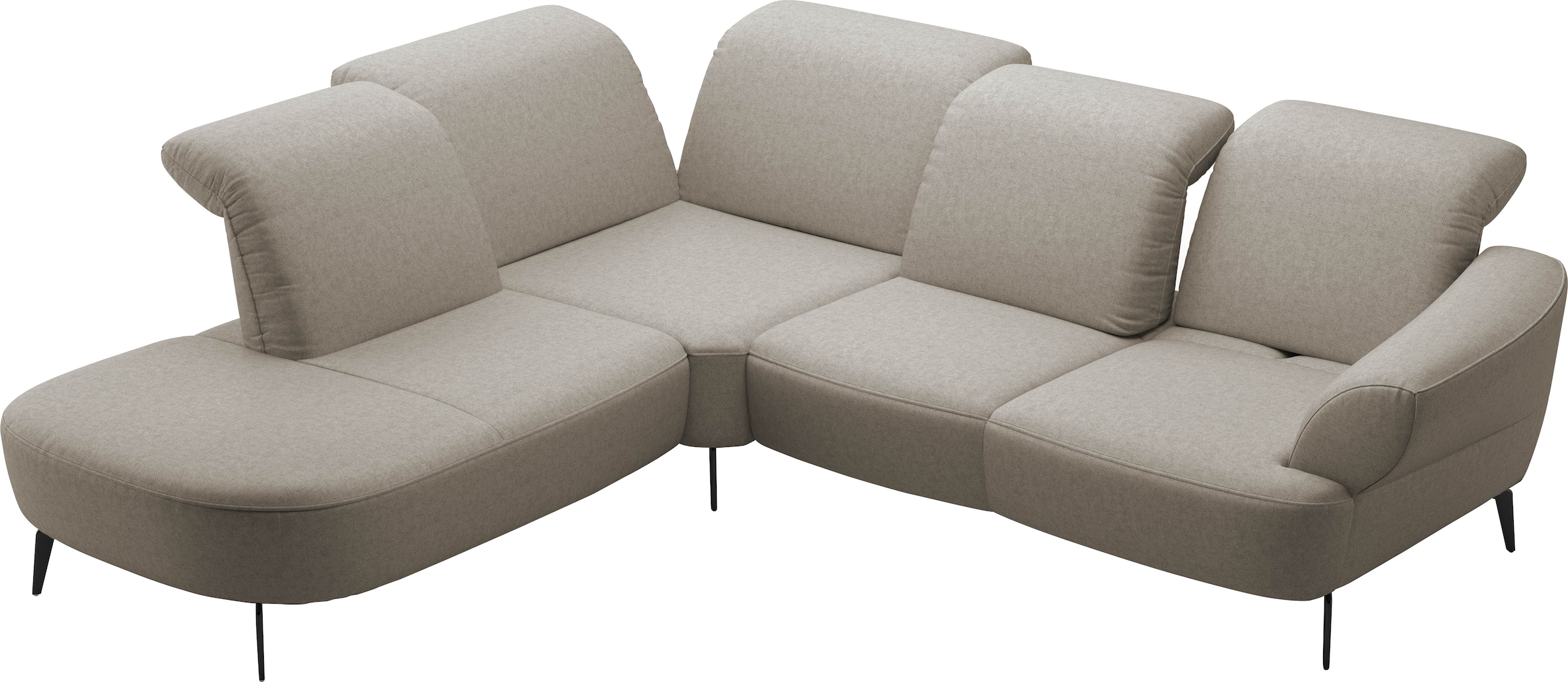 sit&more Ecksofa »Dance, L-Form, inkl. Sitztiefenverstellung«, inkl. Click&Seat, optional mit Kopfteilverstellung