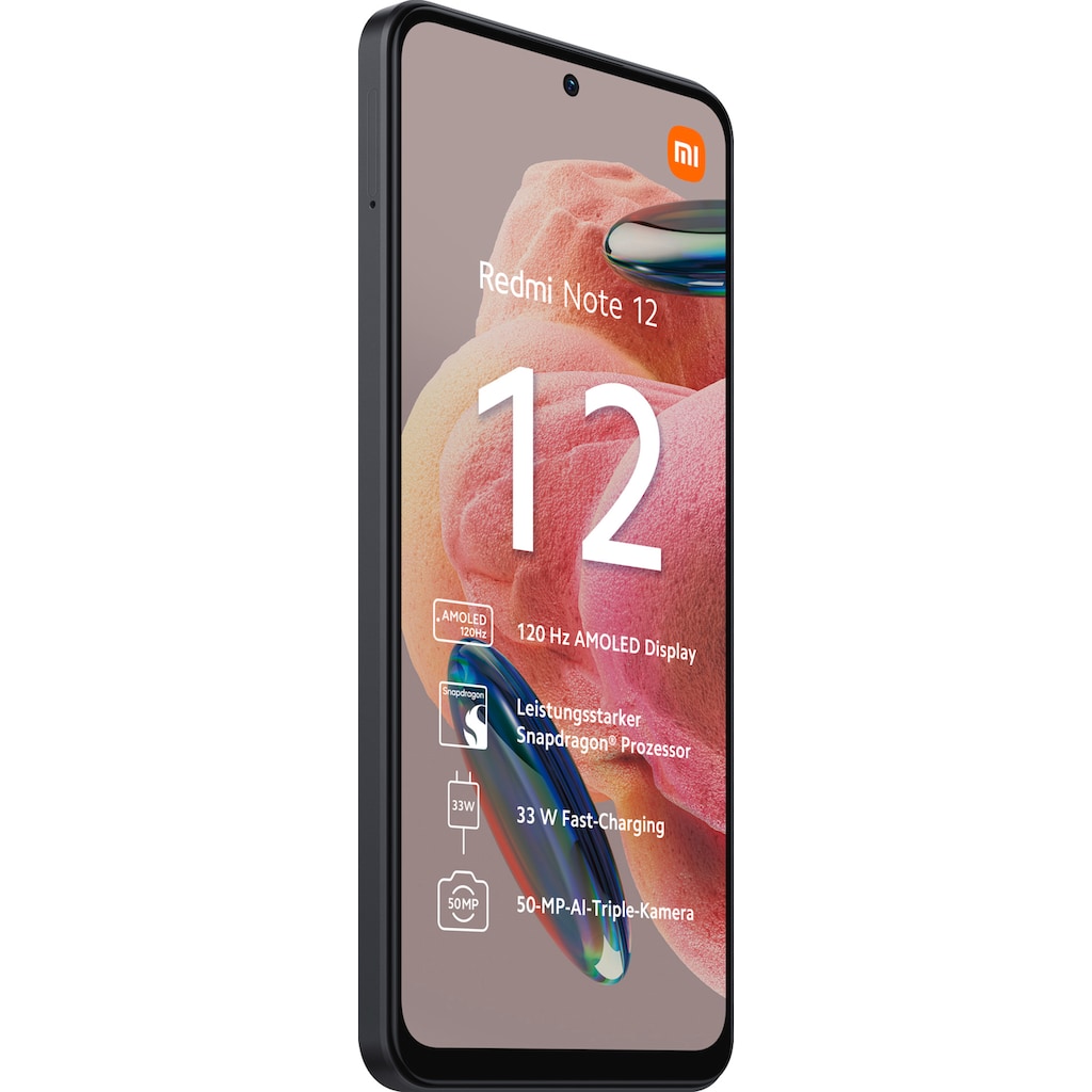 Xiaomi Smartphone »Redmi Note 12 4GB+64GB«, Grau, 16,94 cm/6,67 Zoll, 64 GB Speicherplatz, 50 MP Kamera