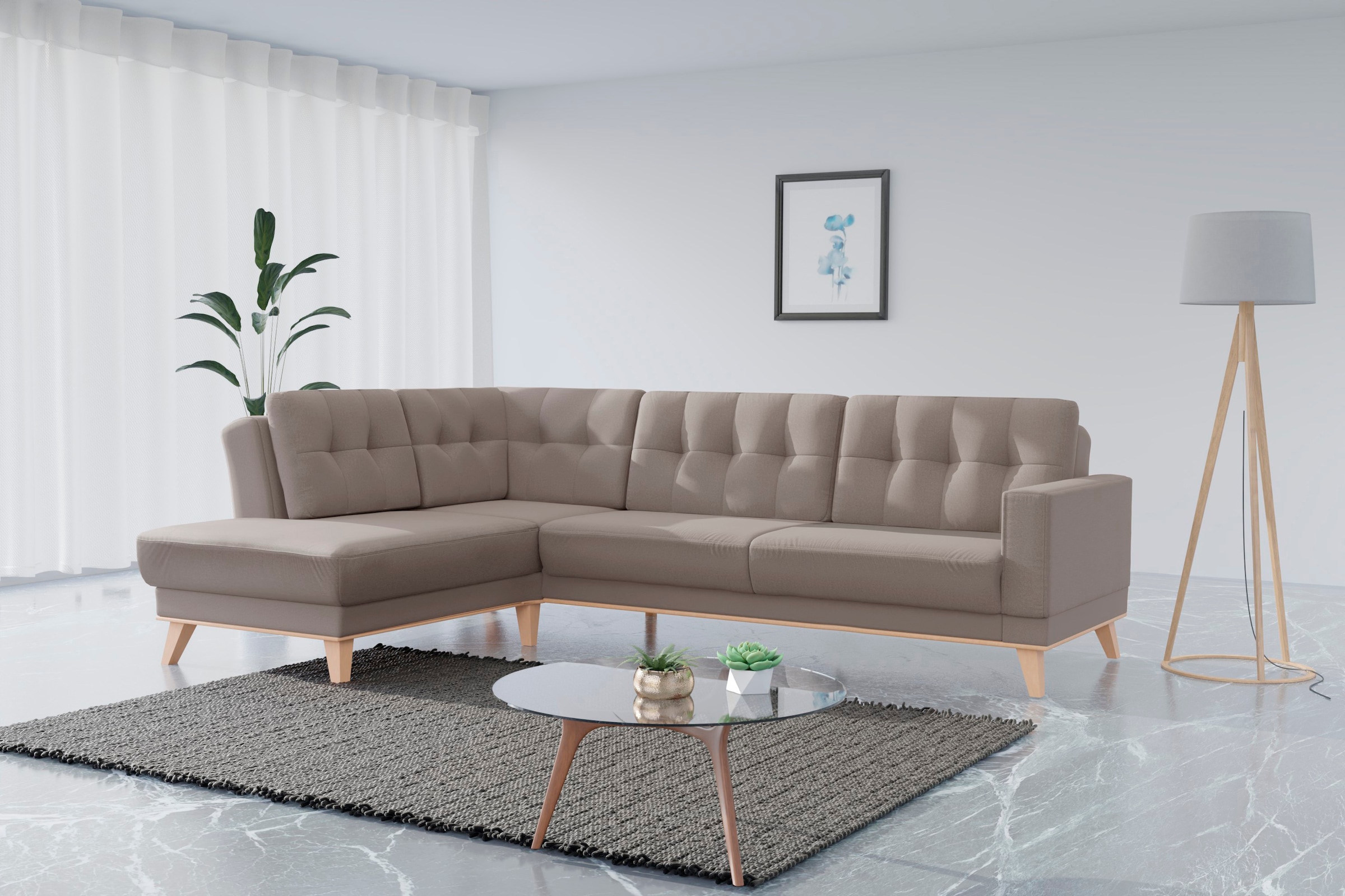 sit&more Ecksofa Lavida L-Form, wahlweise mit Kippfunktion und Bettkasten günstig online kaufen