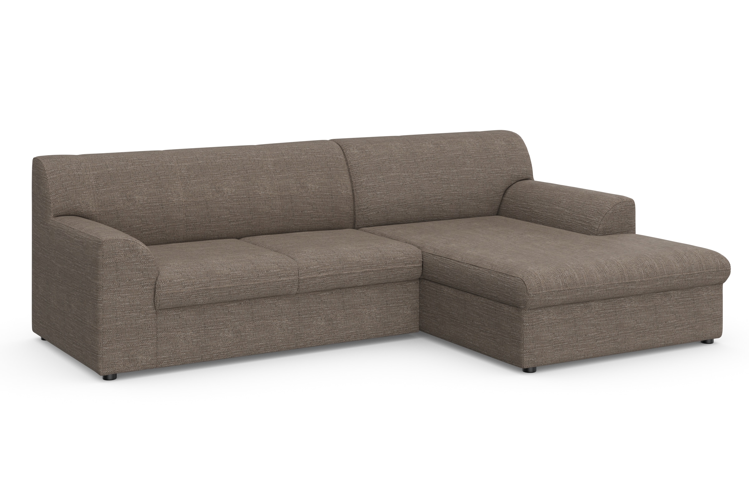 DOMO collection Ecksofa »Topper, elegant und zeitlos, kompaktes Stellmaß 245/155cm, L-Form«, mit Recamiere, wahlweise mit Schlaffunktion