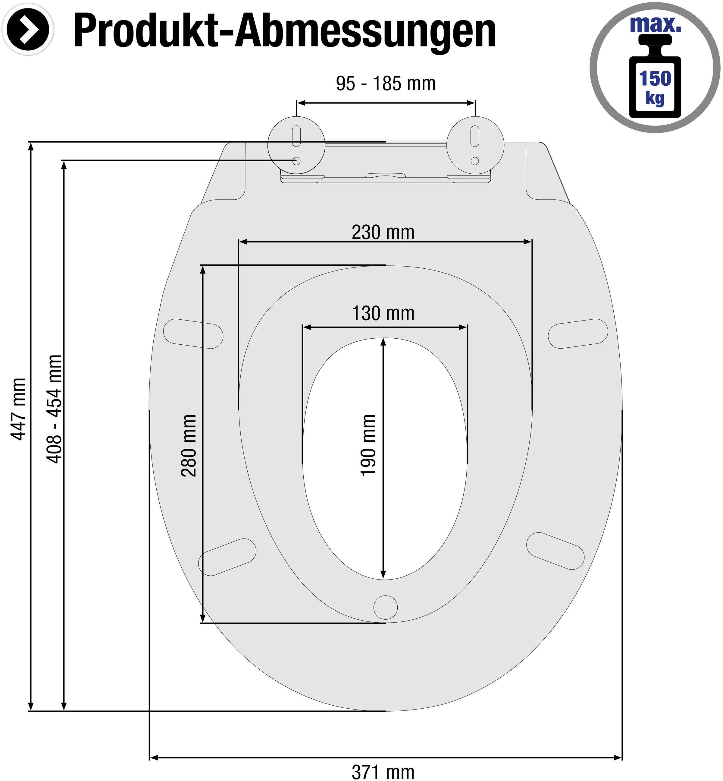 CORNAT WC-Sitz »Pflegeleichter Thermoplast - Montierbarer Kinder-Sitz - Quick up«, Clean Funktion - Absenkautomatik - Montage von oben / Toilettensitz