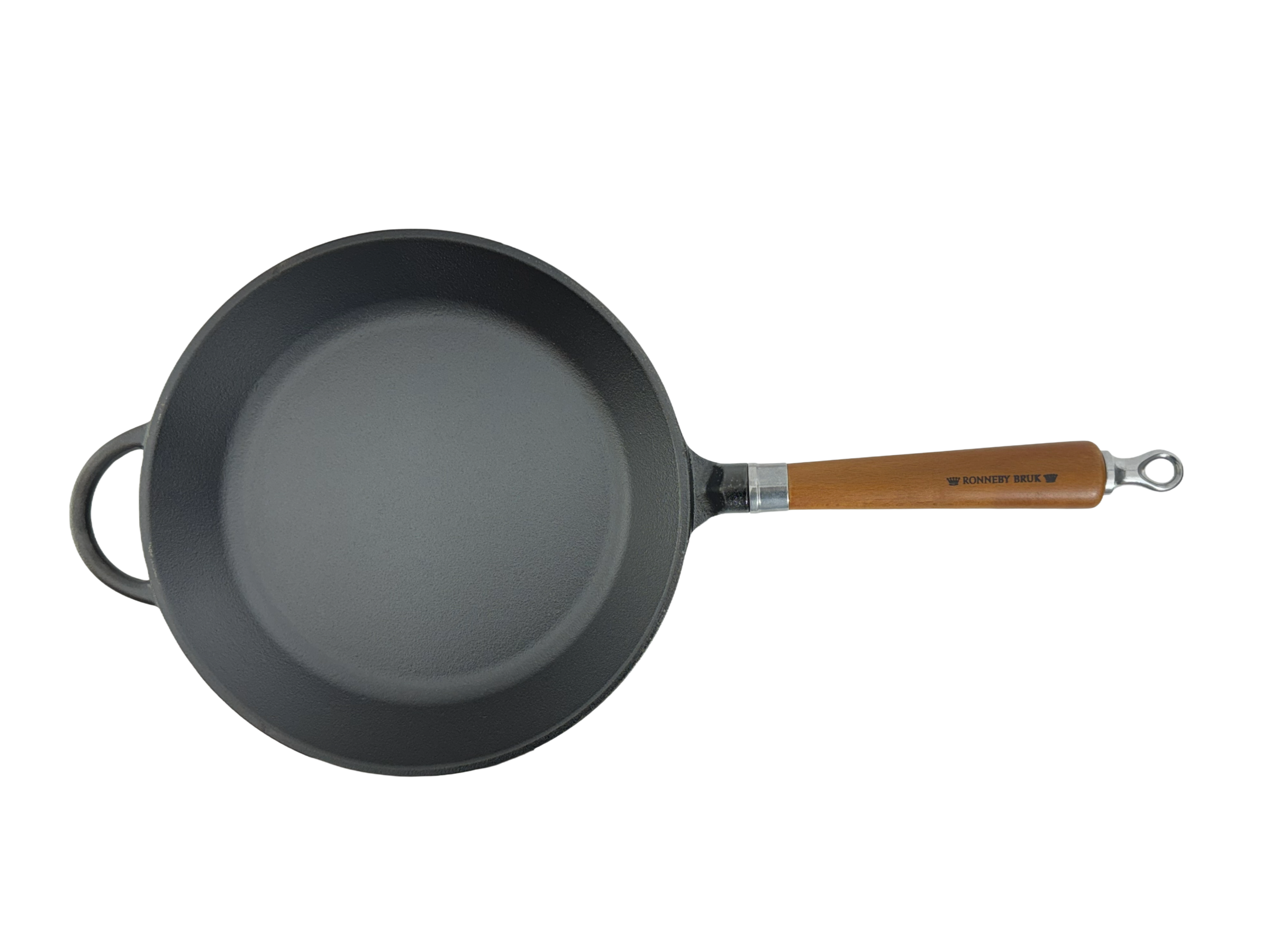 Ronneby Bruk Bratpfanne »Maestro, flach, mit Holzgriff & Gegengriff« Gusseisen 1 tlg.