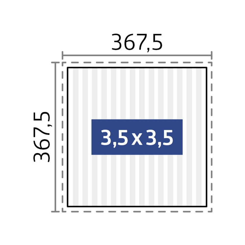 Biohort Pergola »3,5x3,5 m, verschiedene Farben« 367,5x367,5x264 cm, ausgezeichnet mit dem Red Dot Design Award