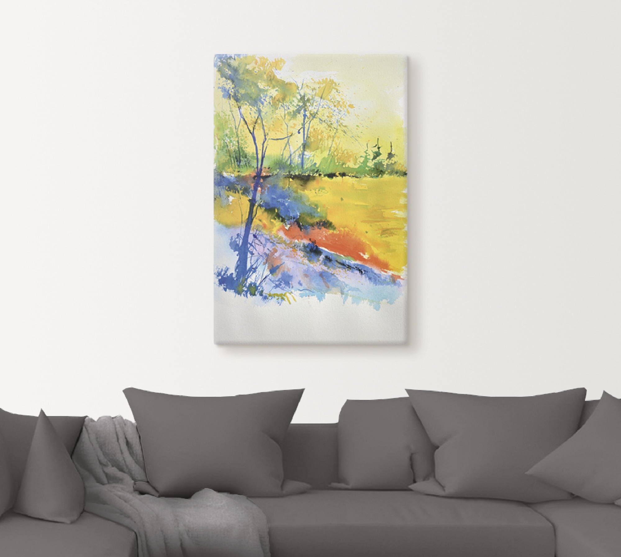 Artland Wandbild »Landschaft im Sonnenlicht«, Wald, (1 St.), als Alubild, O günstig online kaufen