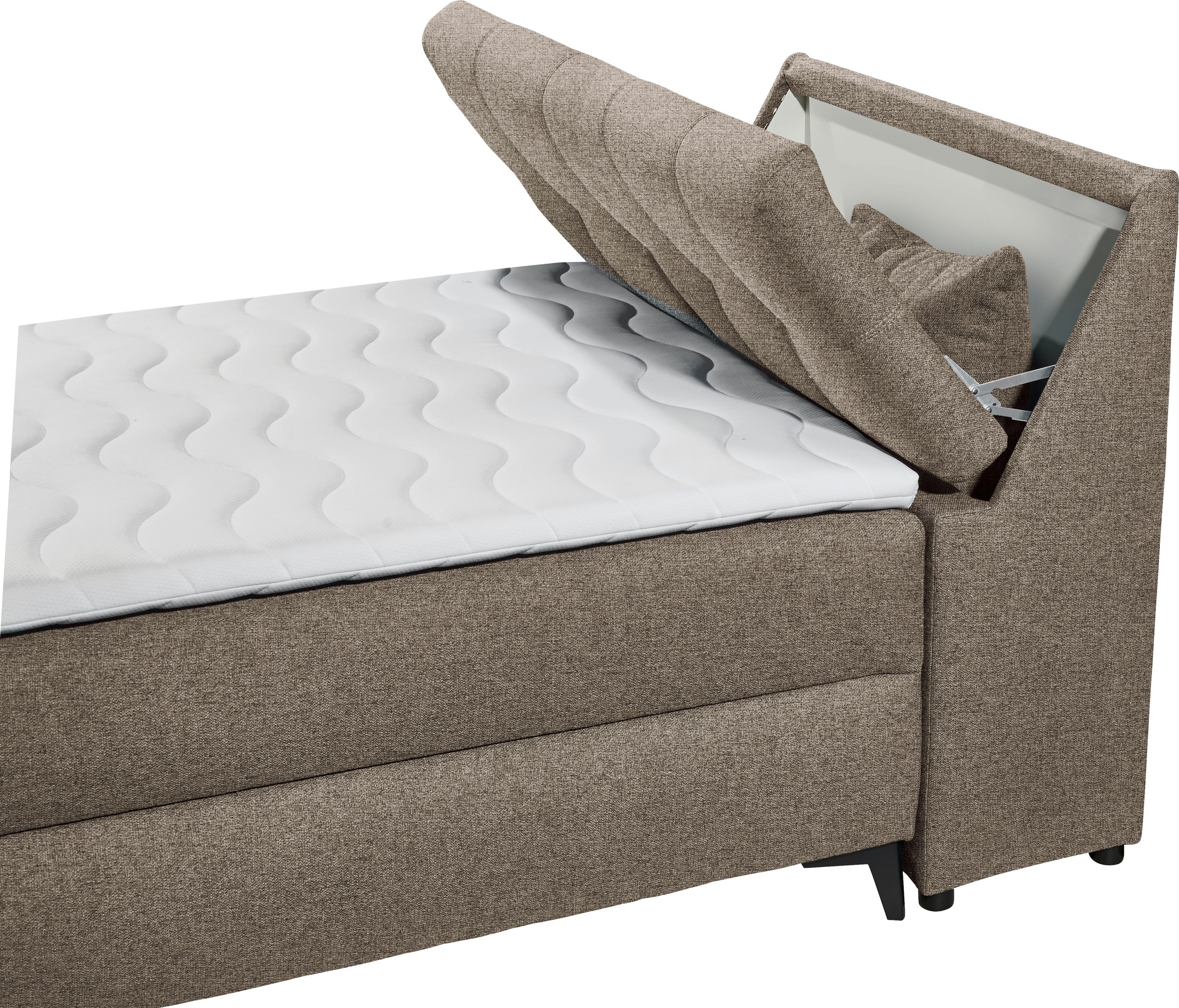 ED EXCITING DESIGN Boxbett »Atlantis«, mit Bettkasten und Stauraum im Kopfteil