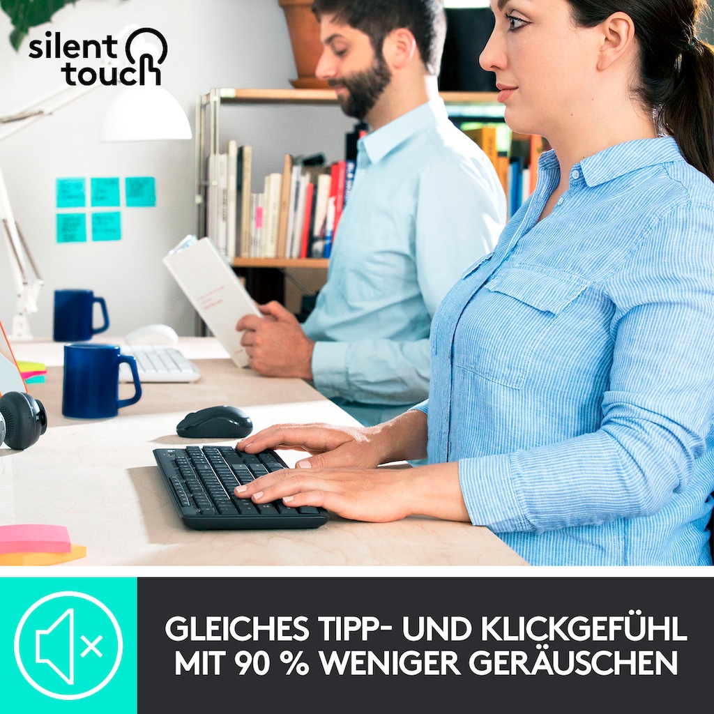 Logitech Tastatur- und Maus-Set »MK295 Silent Wireless Combo«