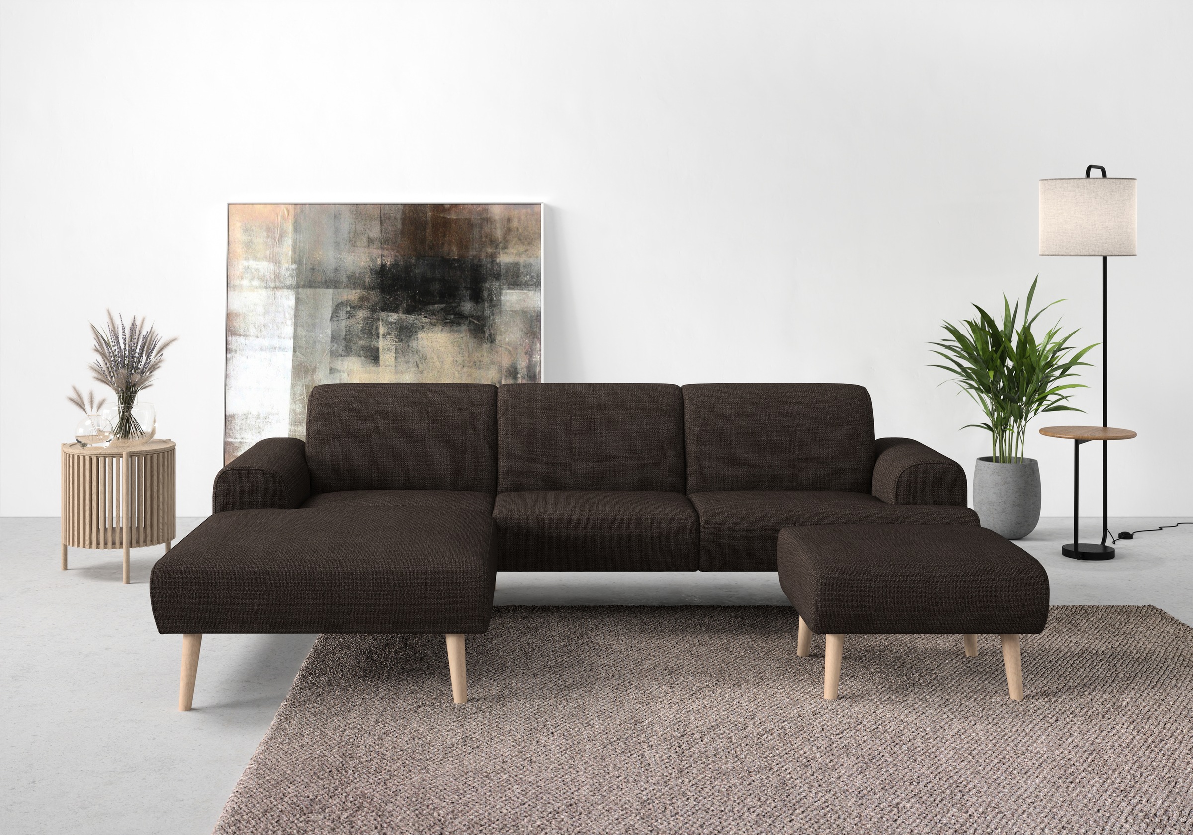 Home affaire Ecksofa »Swift Scandic Design, Federkern für hohen Sitzkomfort günstig online kaufen