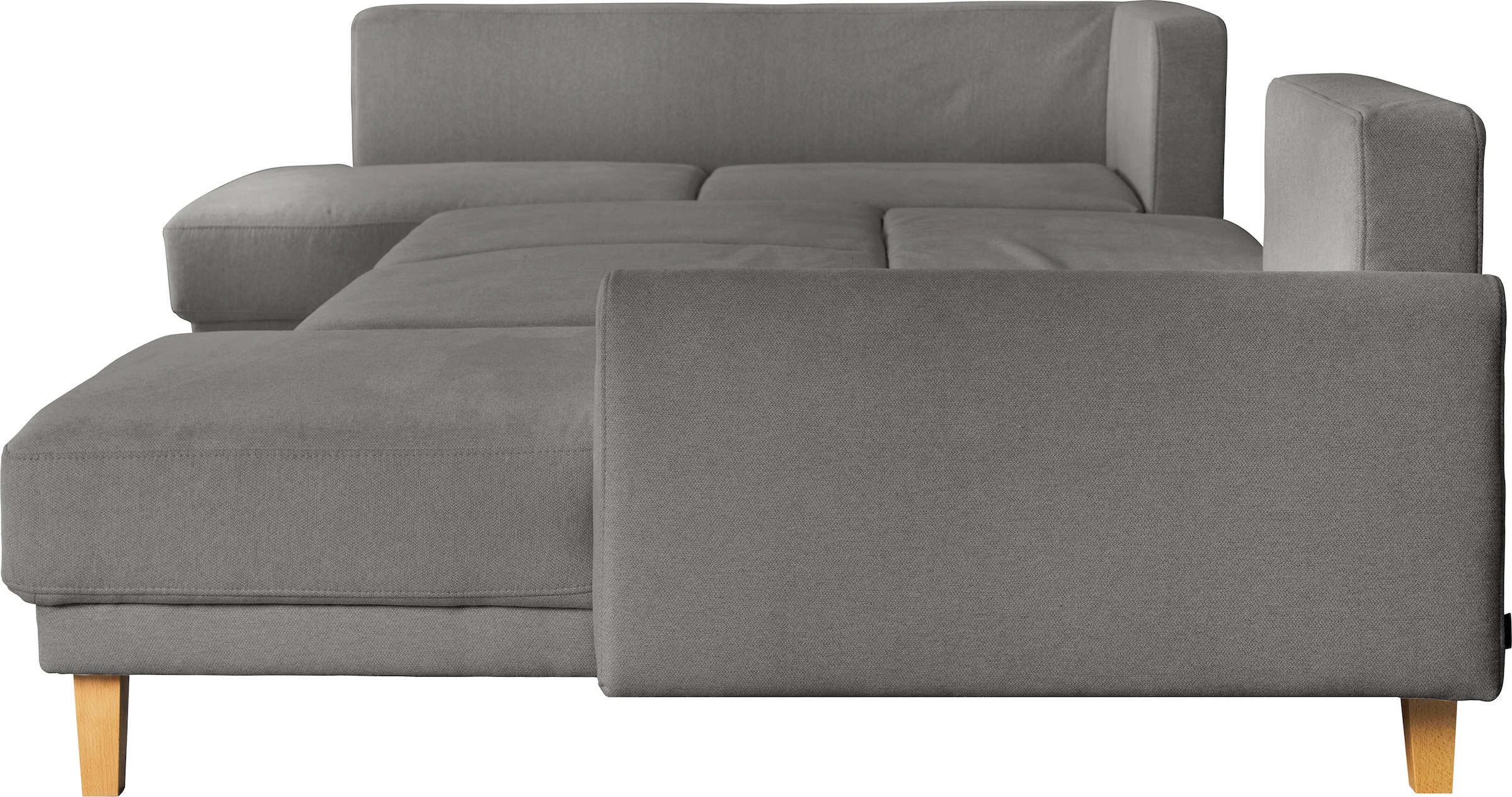 Home affaire Wohnlandschaft »TRIPLO U-Form wahlweise mit Schlaffunktion, B/T/H: 310/192/90 cm«, Schlafsofa, auch mit Bettkasten, Steppung im Rückenkissen