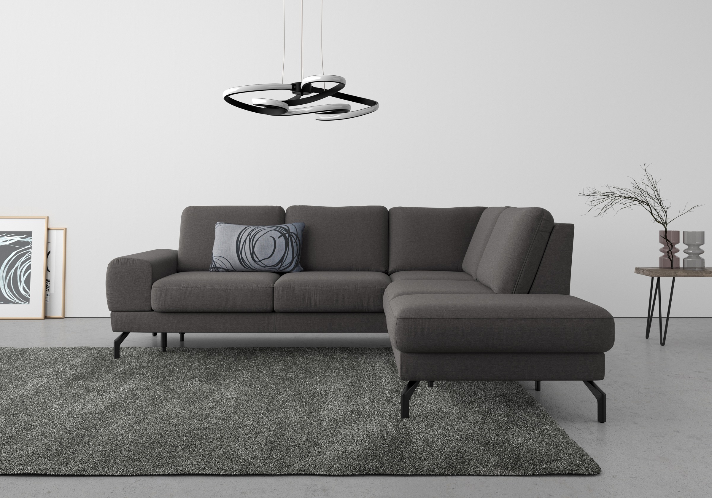 sit&more Ecksofa »Cinturo L-Form« inklusive Sitztiefenverstellung und Federkern, Sitzhöhe 48 cm