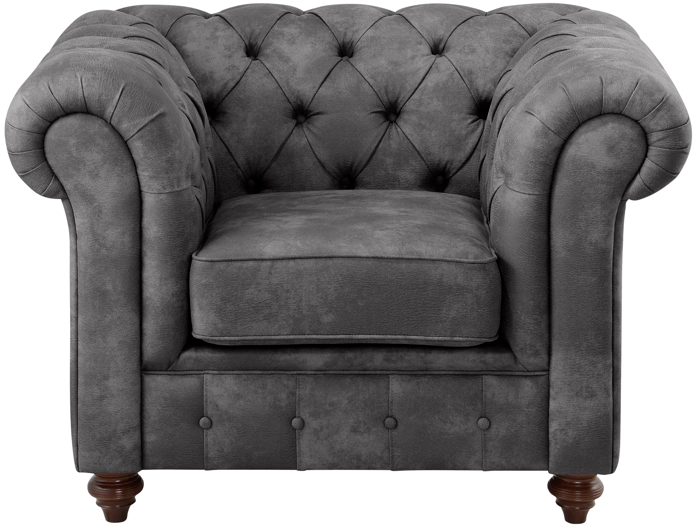 Home affaire Sessel »Chesterfield B/T/H: 105/69/74 cm«, mit hochwertiger Kn günstig online kaufen