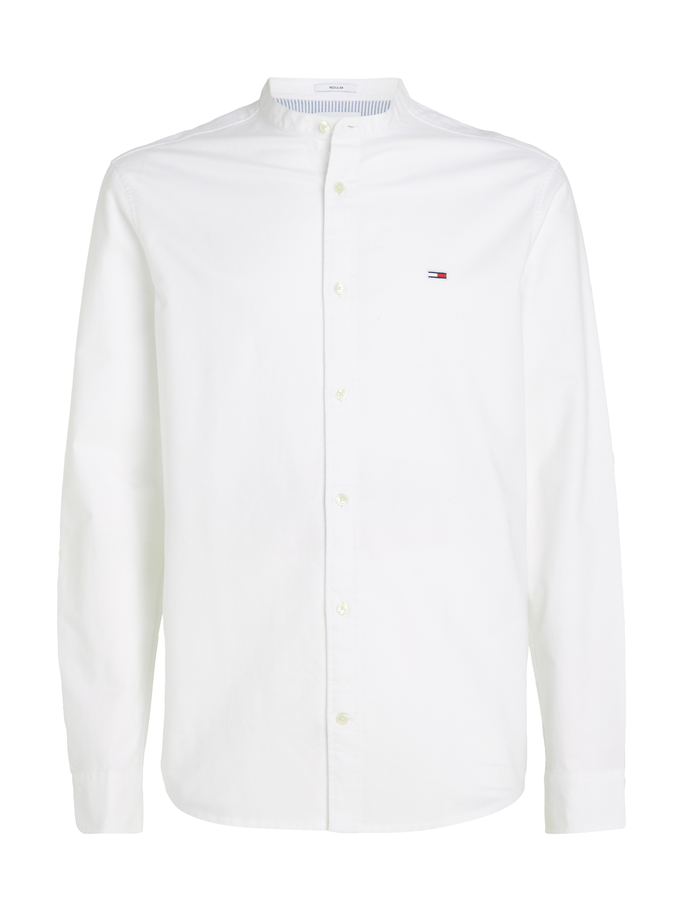 Tommy Jeans Langarmhemd »TJM REG OXFORD MAO SHIRT«, mit Logostickerei