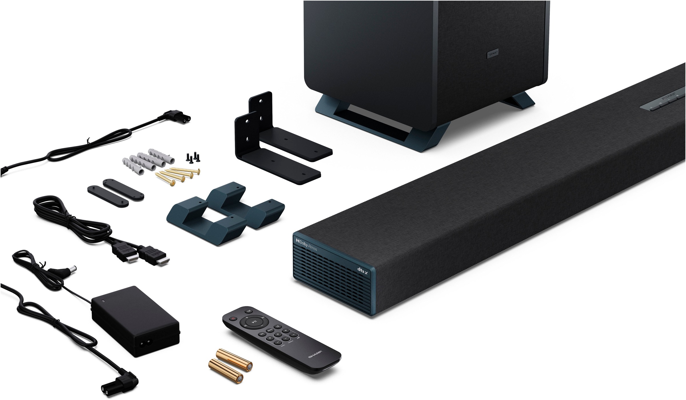 Sharp Soundbar »HT-SBW55121 5.1.2 Dolby Atmos®/DTS:X® mit Drahtlos-Subwoofer«
