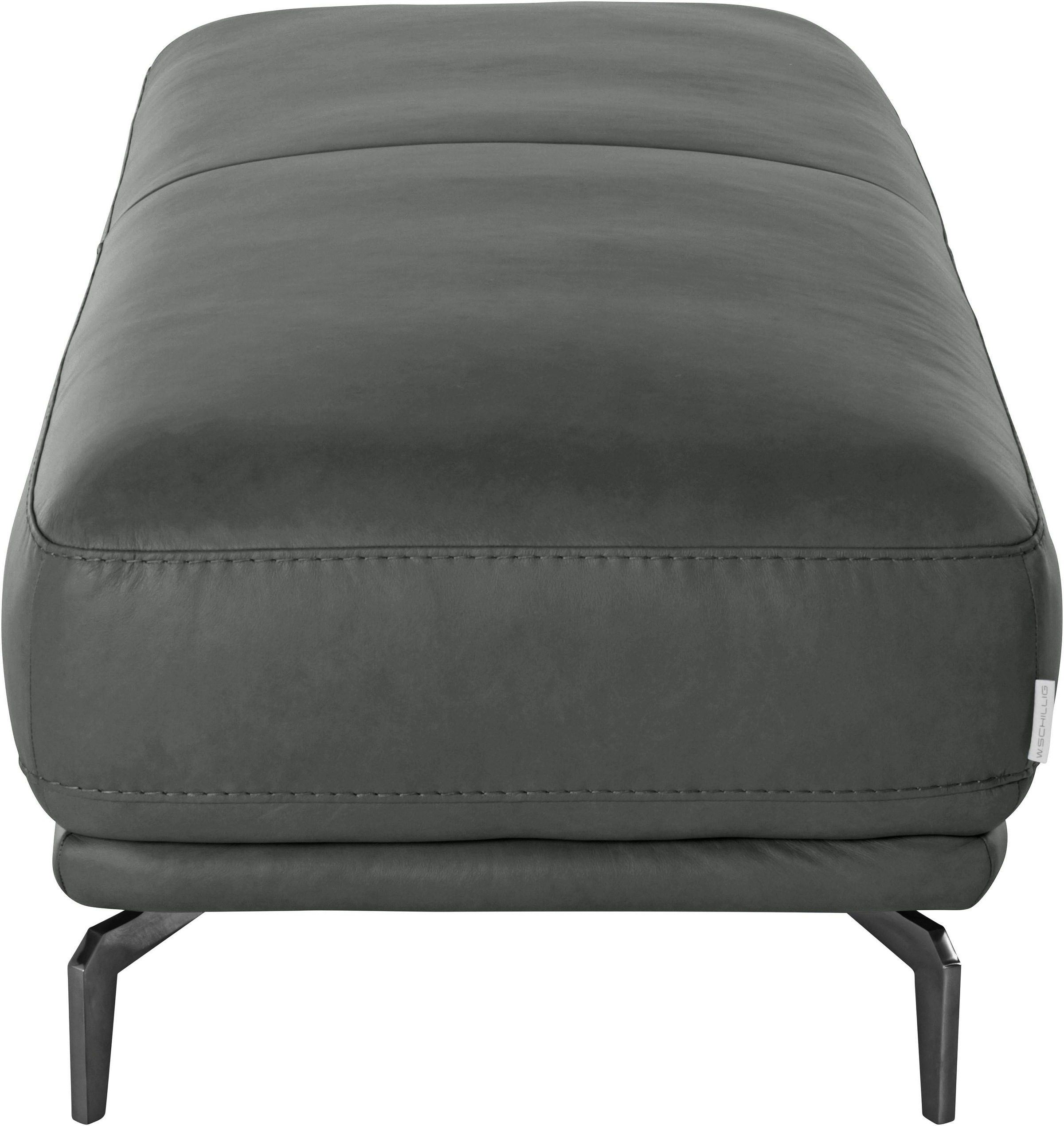 W.SCHILLIG Hocker »montanaa«, mit Metallfüßen in Schwarz pulverbeschichtet, Breite 141 cm
