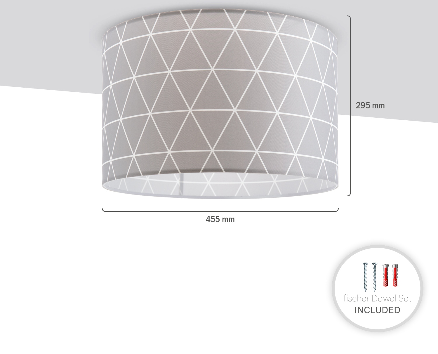 Paco Home Deckenleuchte »Stella 401«, 1 flammig, Leuchtmittel E27 | ohne Leuchtmittel, Deckenlampe Wohnzimmer Schlafzimmer Hängelampe Skandi Rauten E27