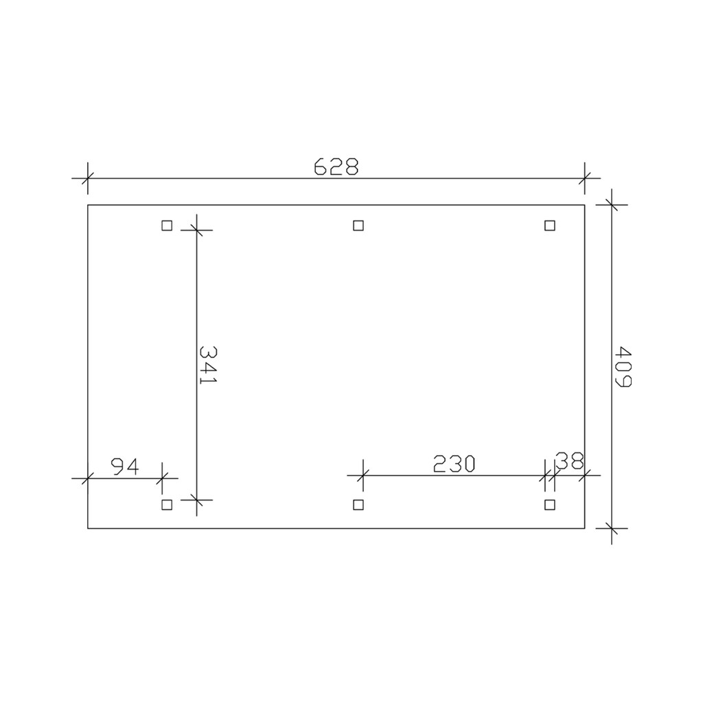 Skanholz Einzelcarport »Wendland«, Leimholz-Nordisches Fichtenholz, 341 cm, weiß