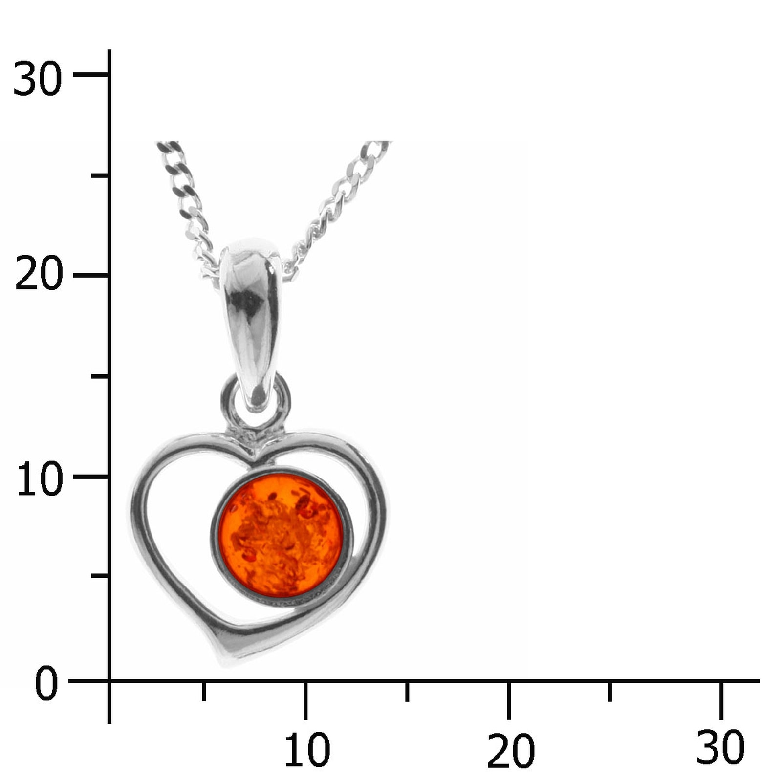 OSTSEE-SCHMUCK Kette mit Anhänger »Ostsee-Schmuck Kette mit Anhänger Herz Kette mit Anhänger Herz«, (2 tlg.)