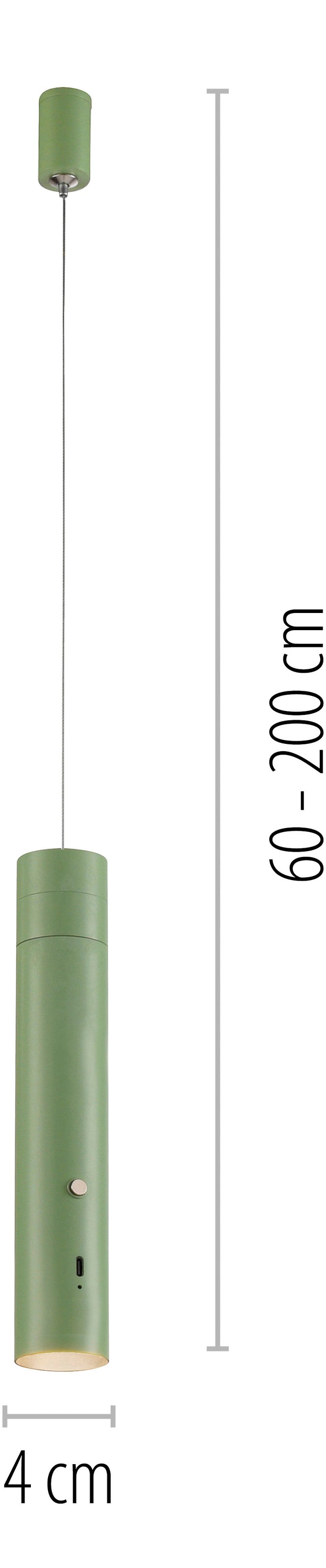 JUST LIGHT Pendelleuchte »ATTACH«, 1 flammig, Leuchtmittel LED-Modul | LED fest integriert, Akkuleuchte
