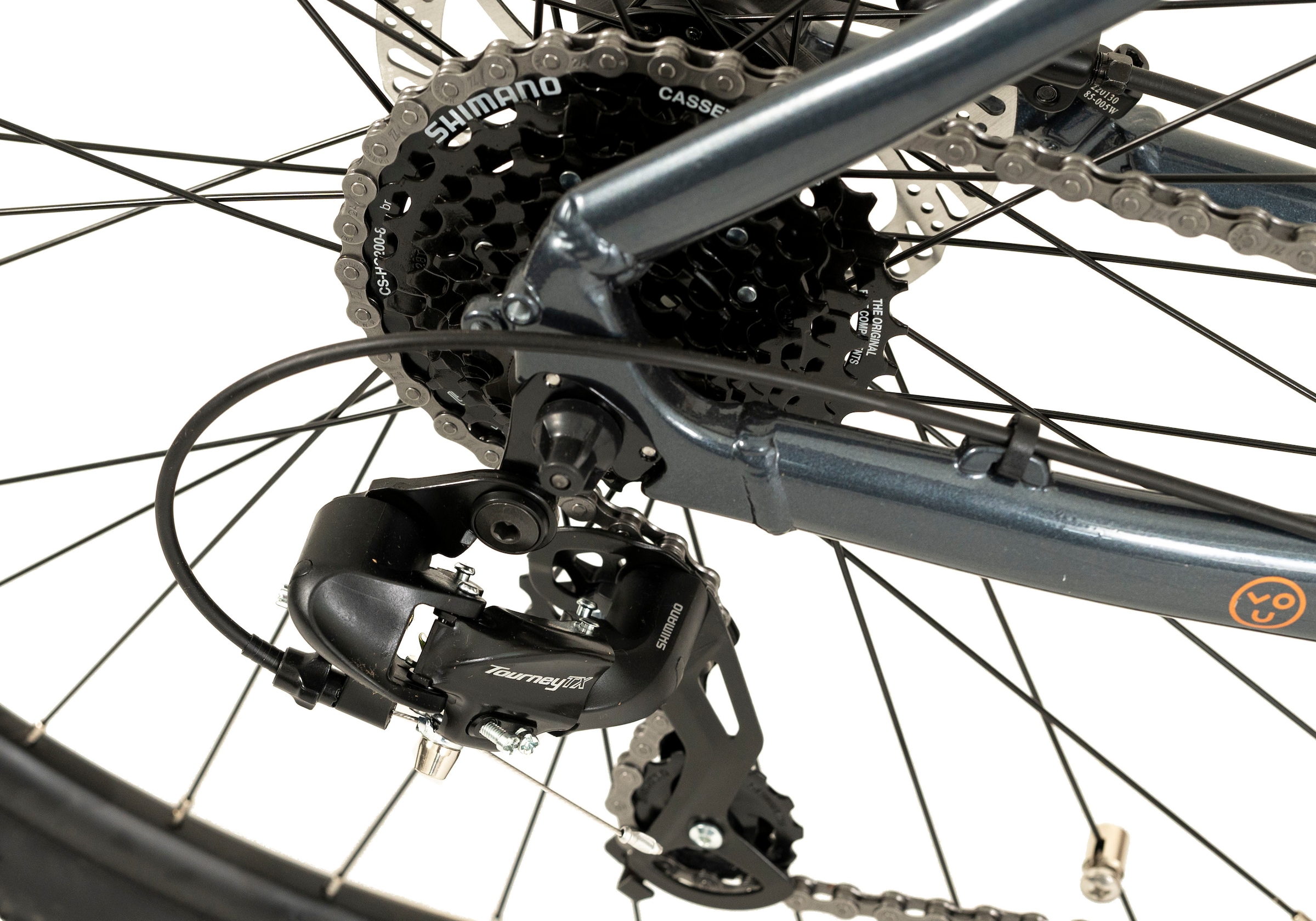 TOTEM E-Bike »FJ-M«, 8 Gang, Shimano, Tourney, Mittelmotor 250 W, Pedelec, Elektrofahrrad für Damen u. Herren, MTB