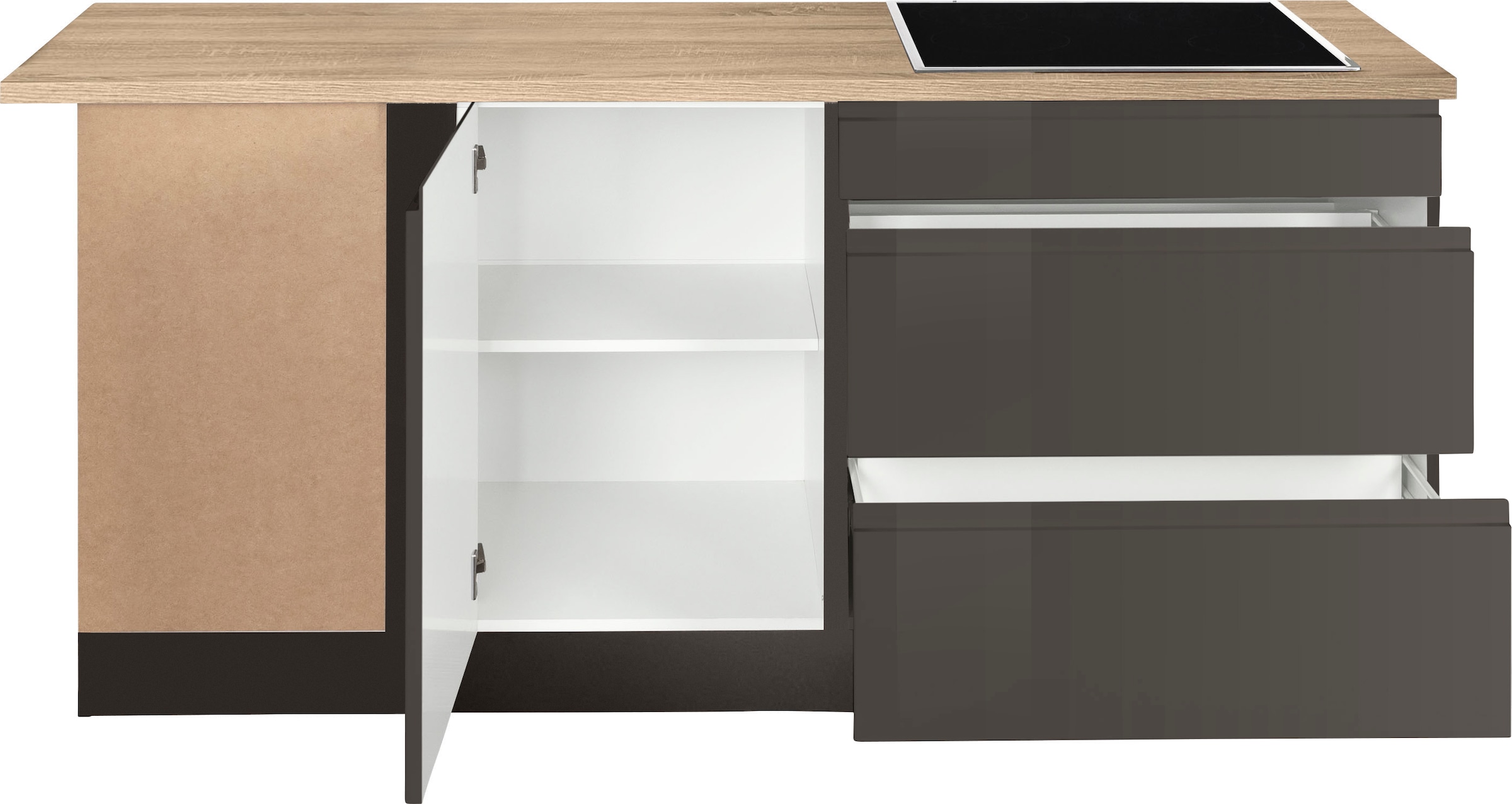 KOCHSTATION Winkelküche »KS-Virginia«, Stellbreite 230/190 cm, wahlweise mit Induktion