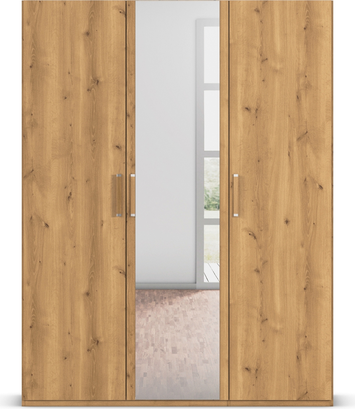 rauch Drehtürenschrank »Kleiderschrank Schrank Garderobe Schlafzimmerschrank EVELYN«, (in 2 Höhen 197 oder 210 cm erhältlich), in elegantem Stil, viel Stauraum 3 Breiten und 2 Höhen MADE IN GERMANY