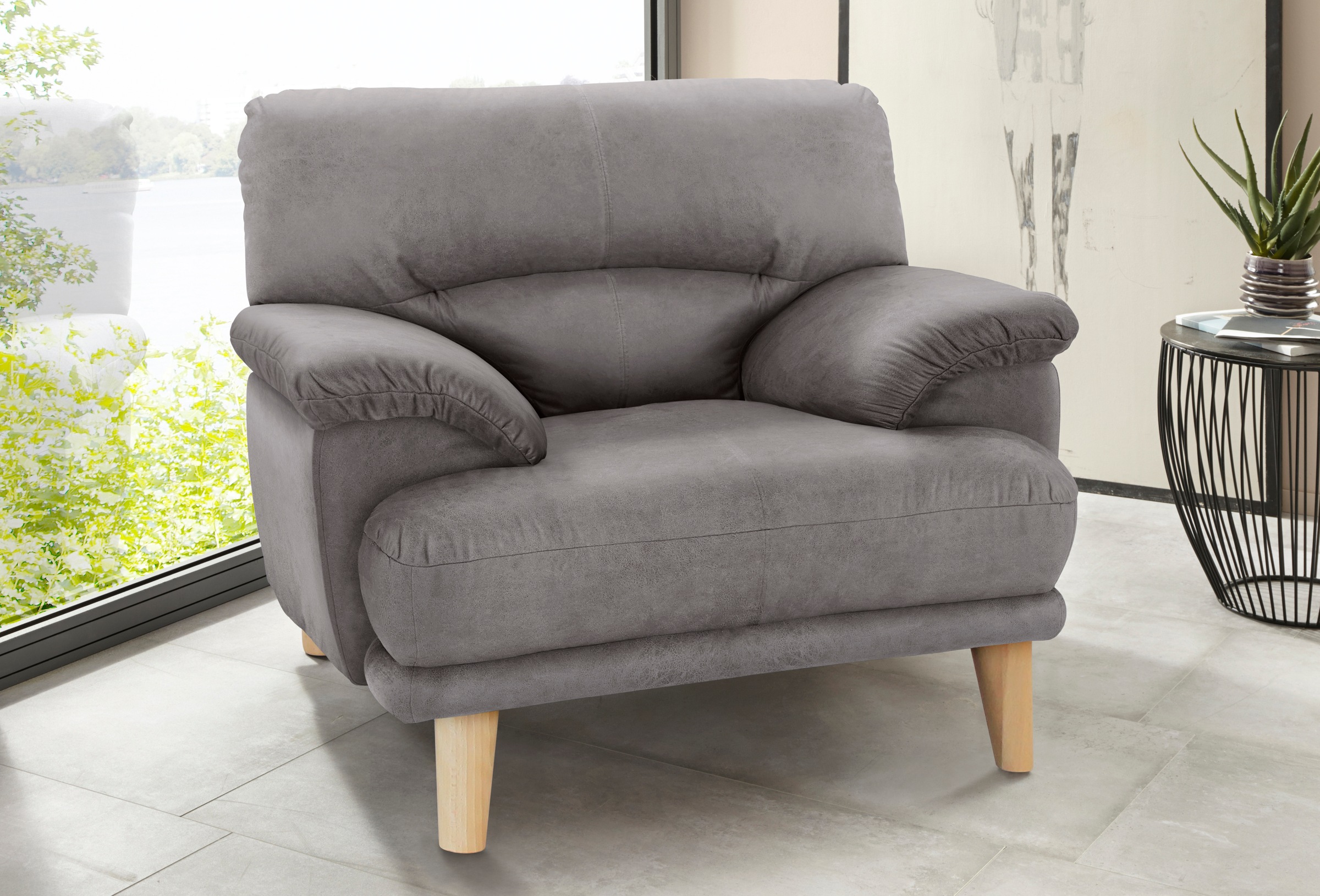 TRENDMANUFAKTUR Sessel »Cecilia, Loungesessel, italienisches Design, bequem günstig online kaufen