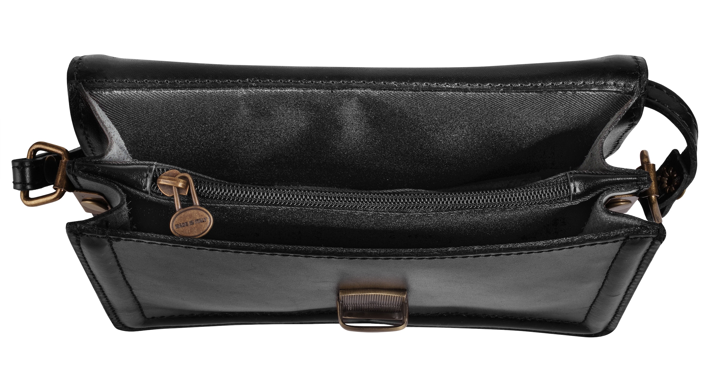 Bagan Umhängetasche echt Leder, Made in Italy