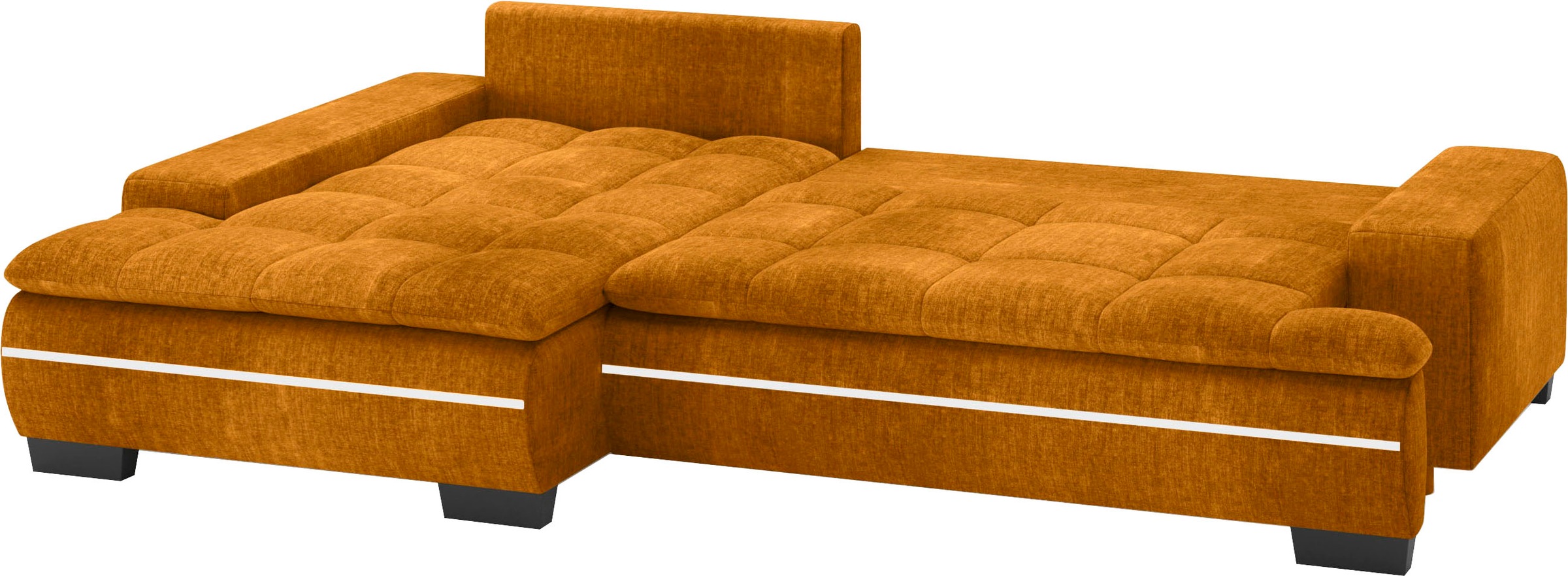 Mr. Couch Ecksofa »Haiti II, L-Form«, RGB-LED Beleuchtung, wahlweise mit Kaltschaum, Bett, Bettkasten