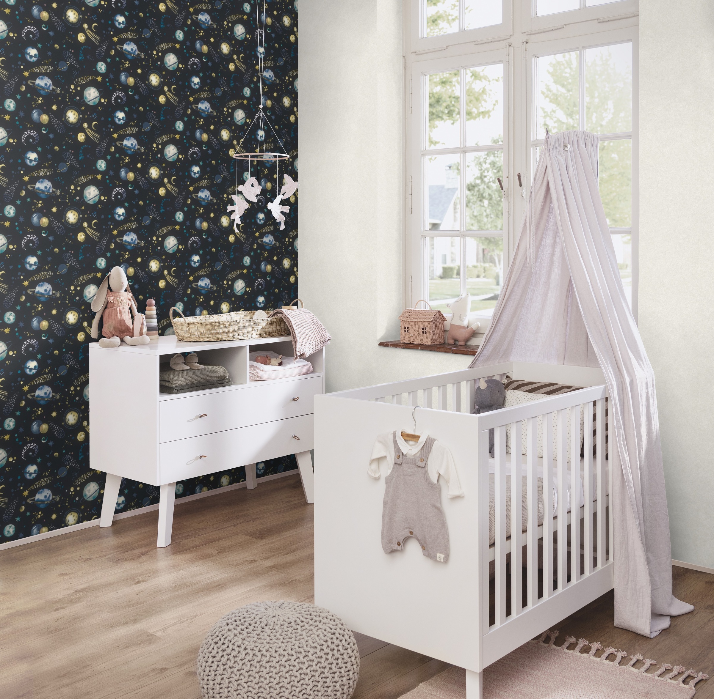 Rasch Kindertapete, uni