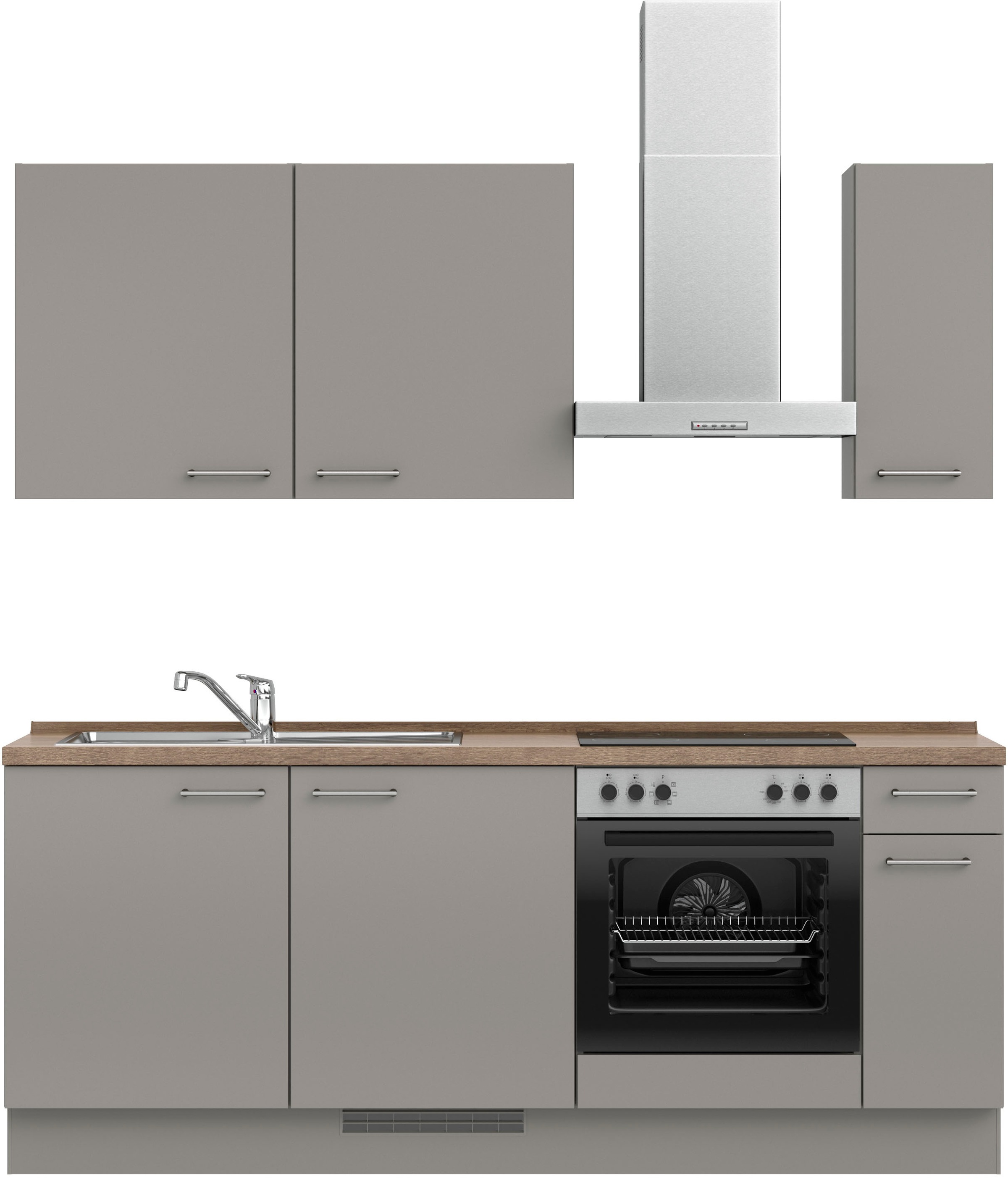 nobilia® Küchenzeile »"Laser I", Ausrichtung wählbar, Breite 210 cm« vormon günstig online kaufen