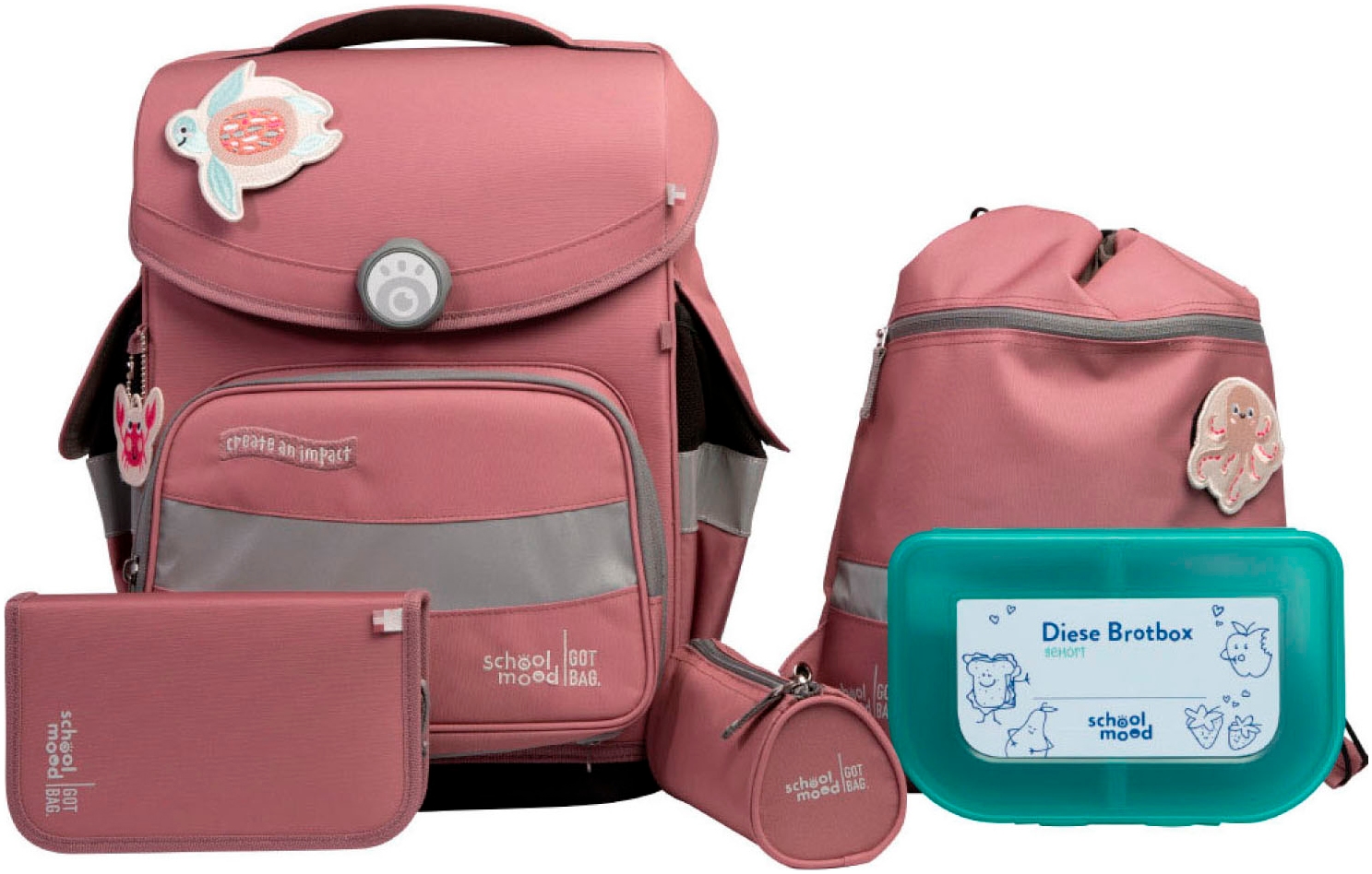 SCHOOL-MOOD® Schulranzen »Timeless Pro« retroreflektierende Flächen