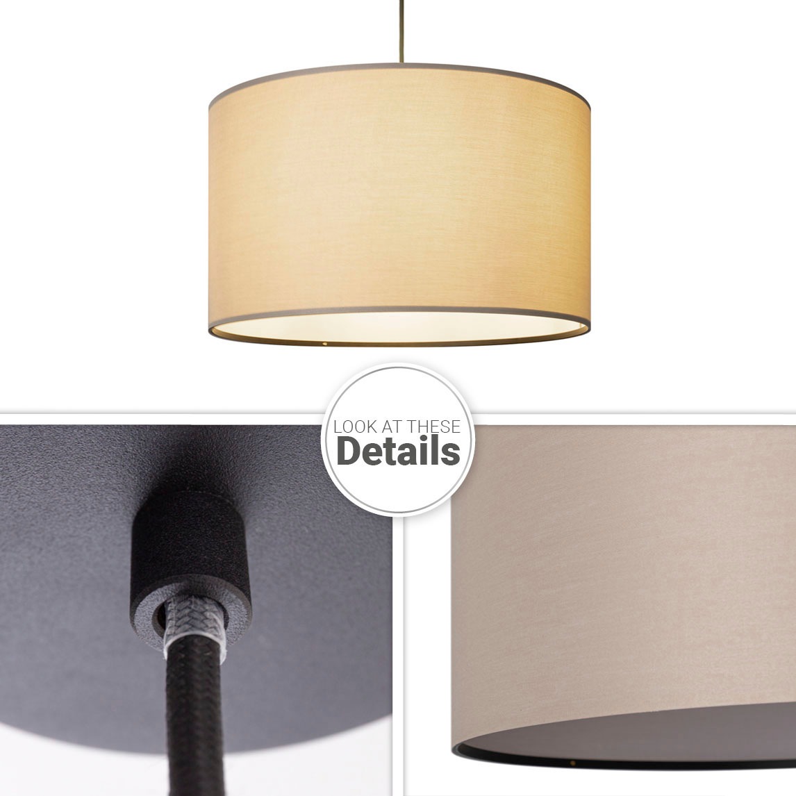 Paco Home Pendelleuchte »HUGO UNI COLOR« E27 Deckenlampe LED  Wohnzimmer Und Schlafzimmer, Unifarben, Deko E27