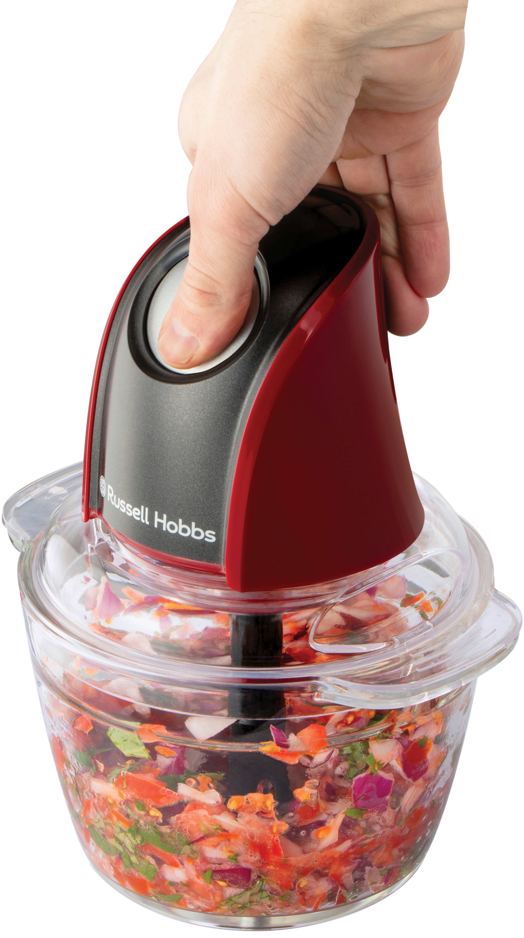 RUSSELL HOBBS Zerkleinerer »Desire 27130-56, 1L Glasbehälter mit Anti-Rutsch-Boden«, 350 W, spülmaschinengeeignetes Edelstahl Messer
