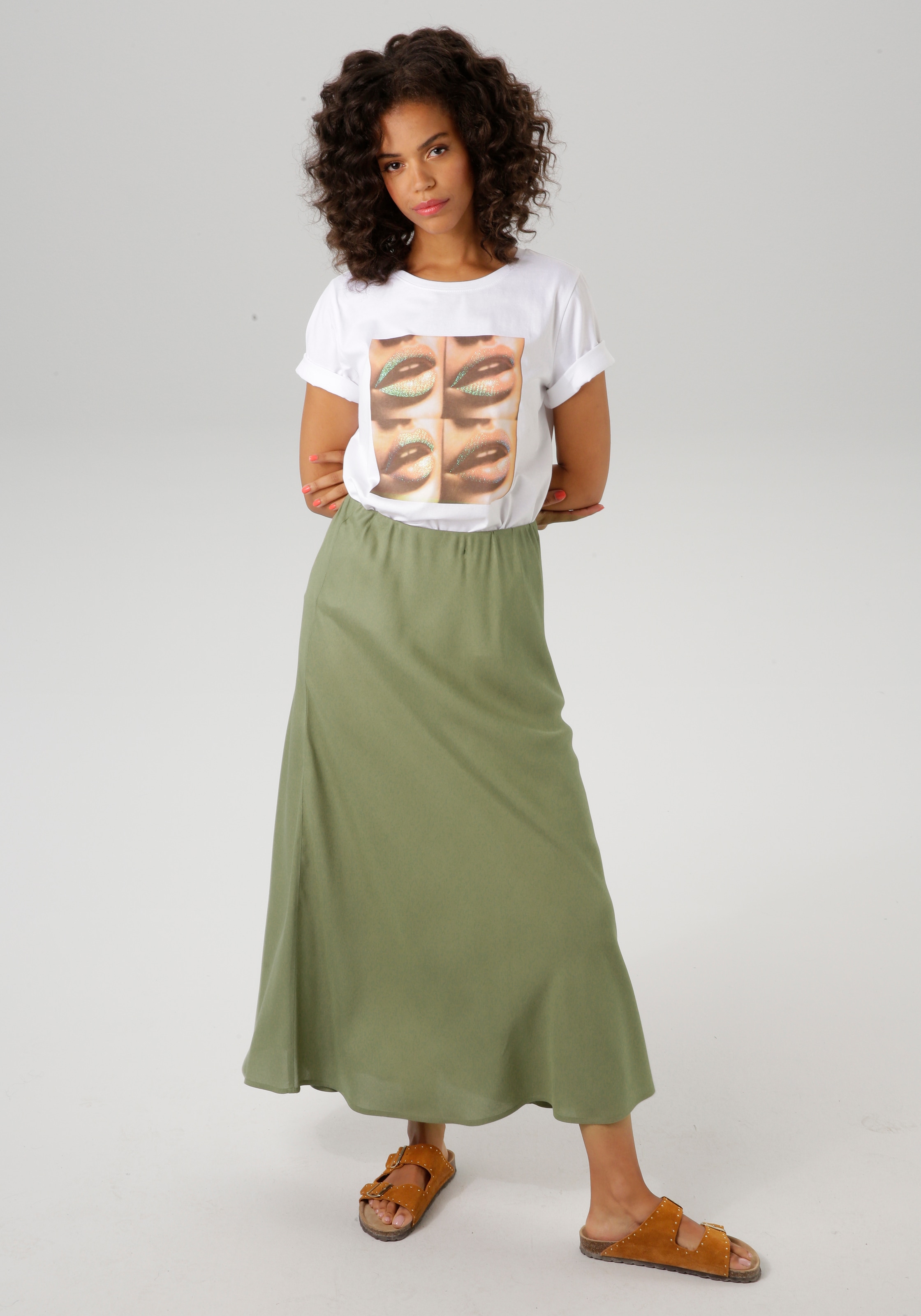 Aniston CASUAL Maxirock, in sommerlichen Farben