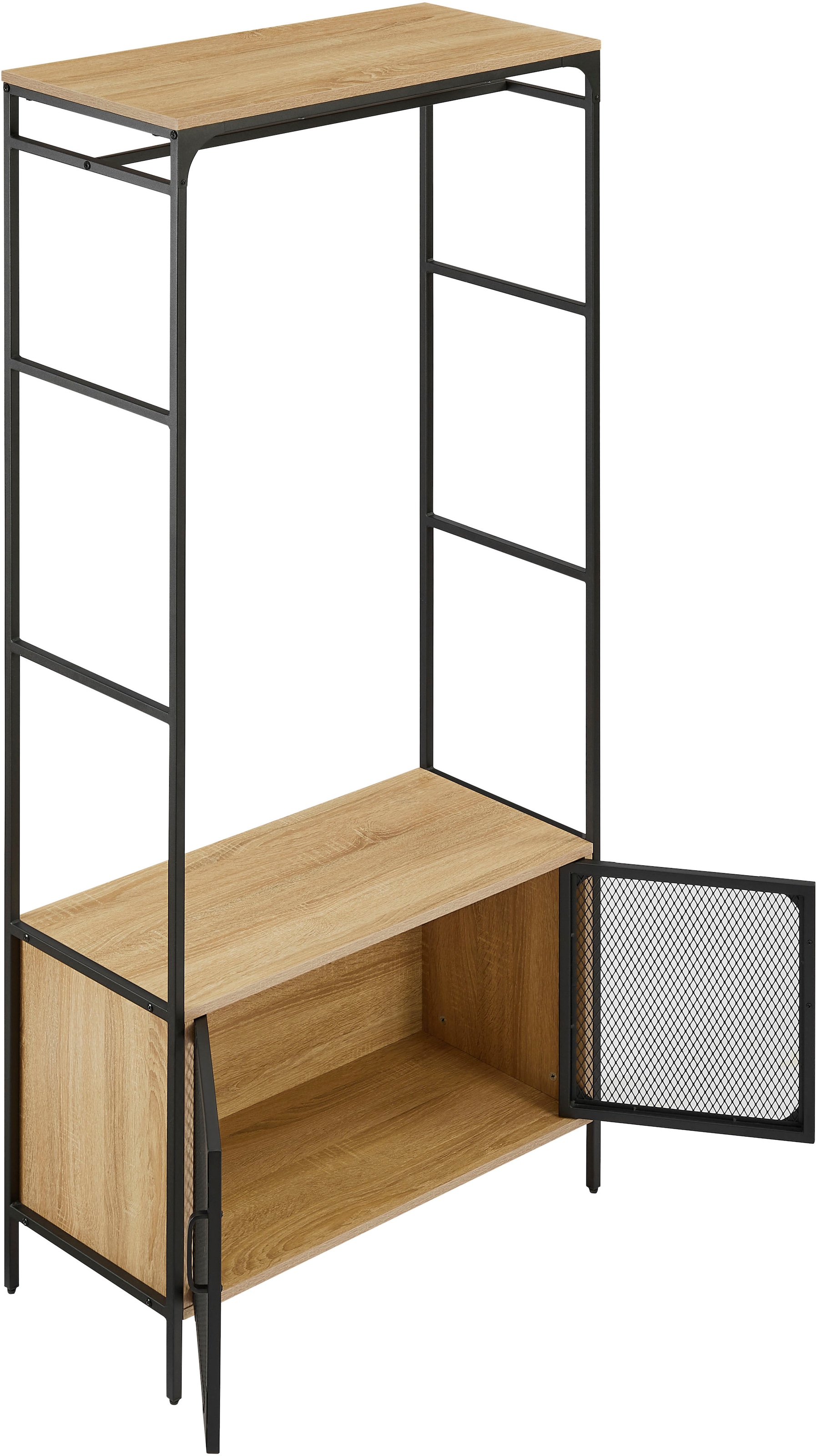 OTTO home Regal »Amance«, robust, natürliche Materialien, Metallgestell, Höhe 177 cm