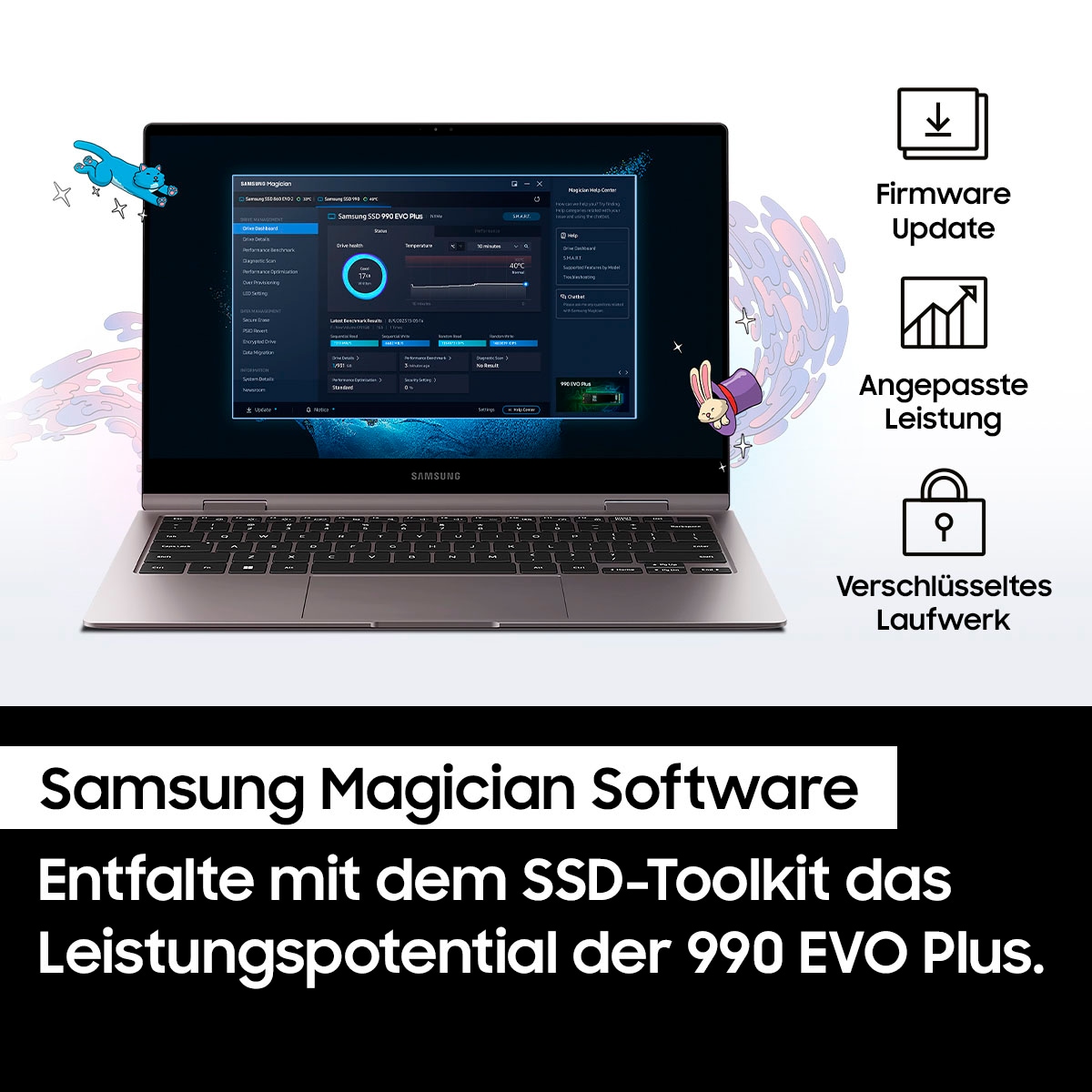 Samsung interne SSD »NVMe2.0 SSD 990 EvoPlus«, Anschluss PCI Express 4.0