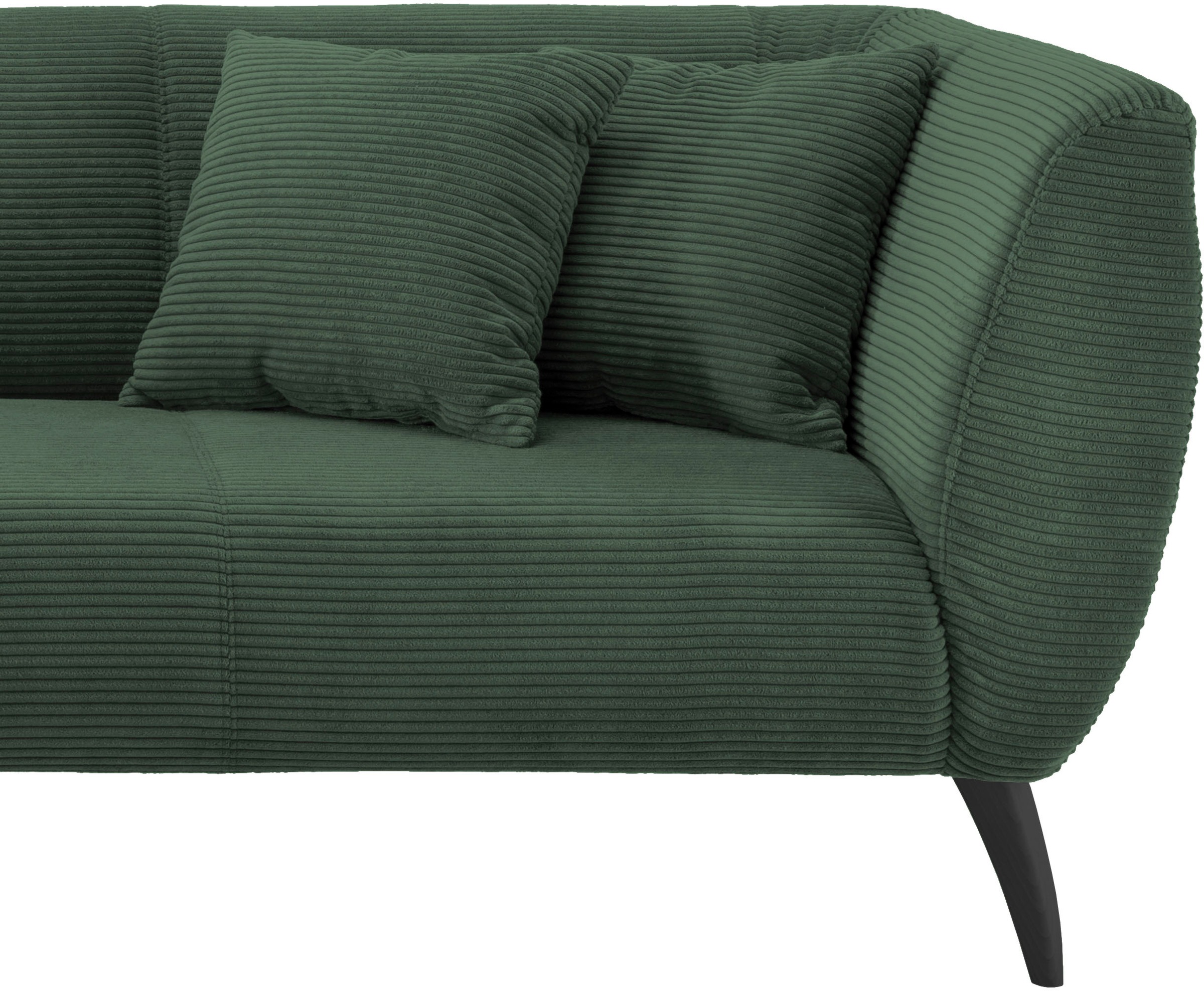 INOSIGN Ecksofa »Colori L-Form«, Holzfußfarbe wählbar, inkl. 4x Zierkissen