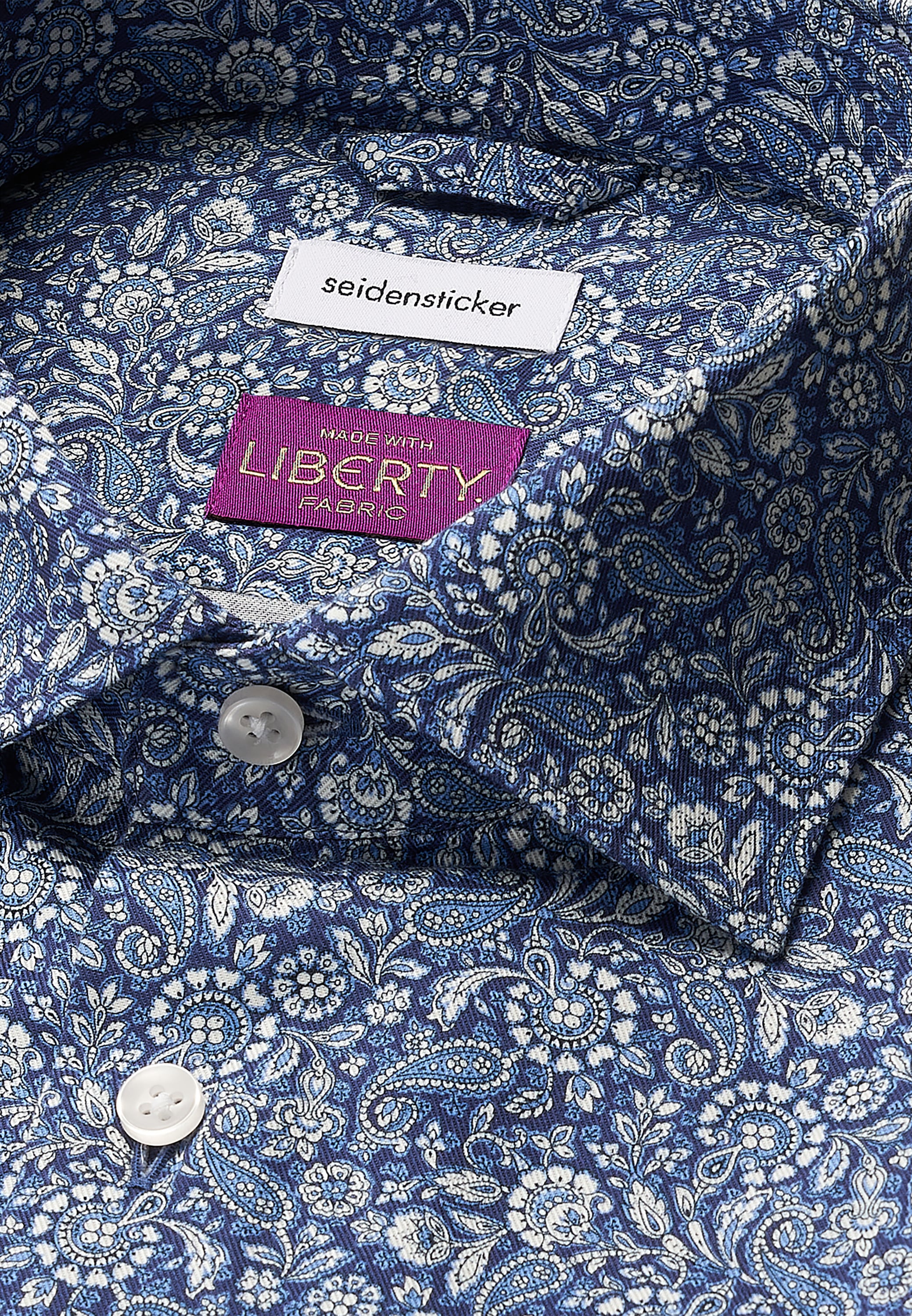 seidensticker Businesshemd »Schwarze Rose« Shaped 1/1 Kentkragen Paisley