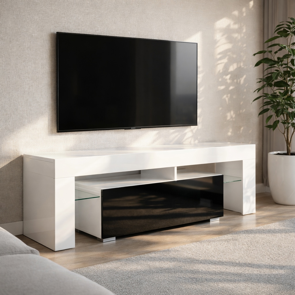 OTTO home Lowboard »MONICA, TV-Board, TV-Kommode, TV-Schrank, TV-Unterschrank, TV-Möbel« Modernes Hochglanz TV-Board in 2 Farben, grifflos mit Push-to-Open