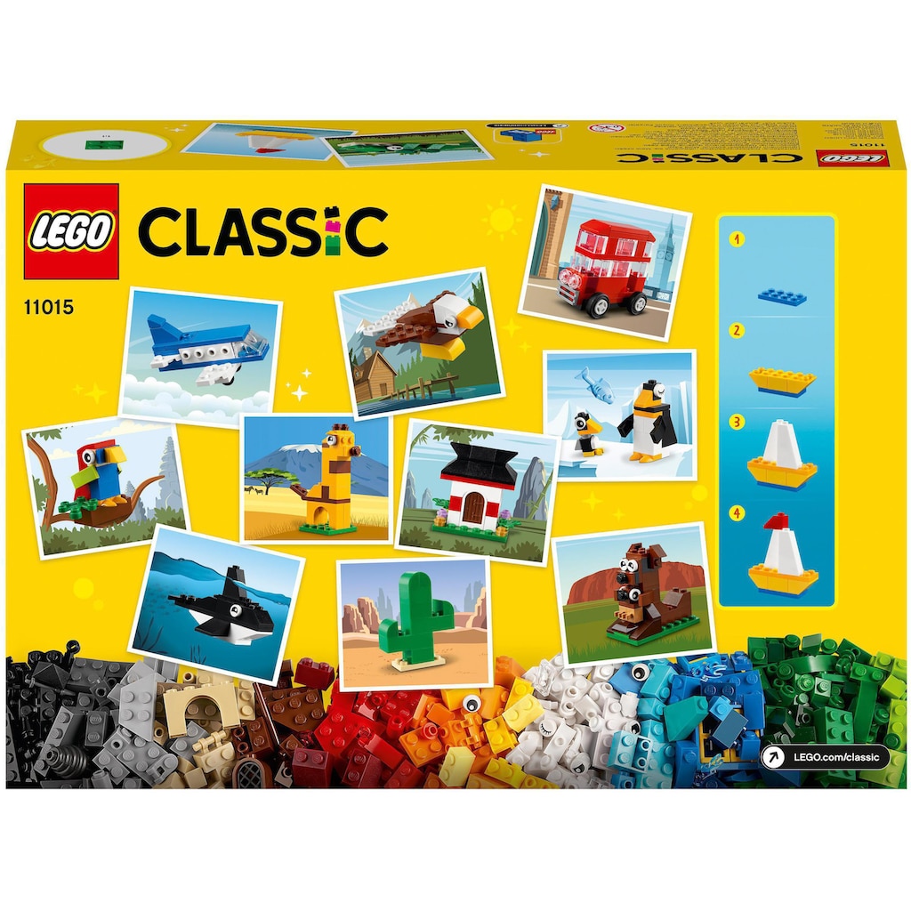 LEGO® Konstruktionsspielsteine »Einmal um die Welt (11015), LEGO® Classic«, (950 St.), Made in Europe