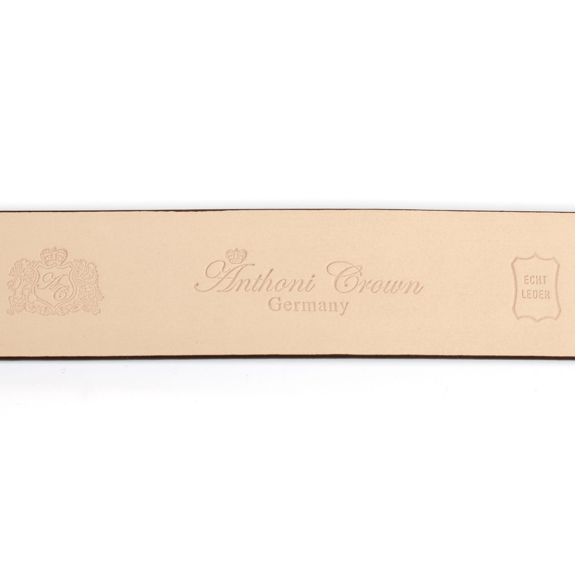 Anthoni Crown Ledergürtel mit Kontrast Stitching in blau