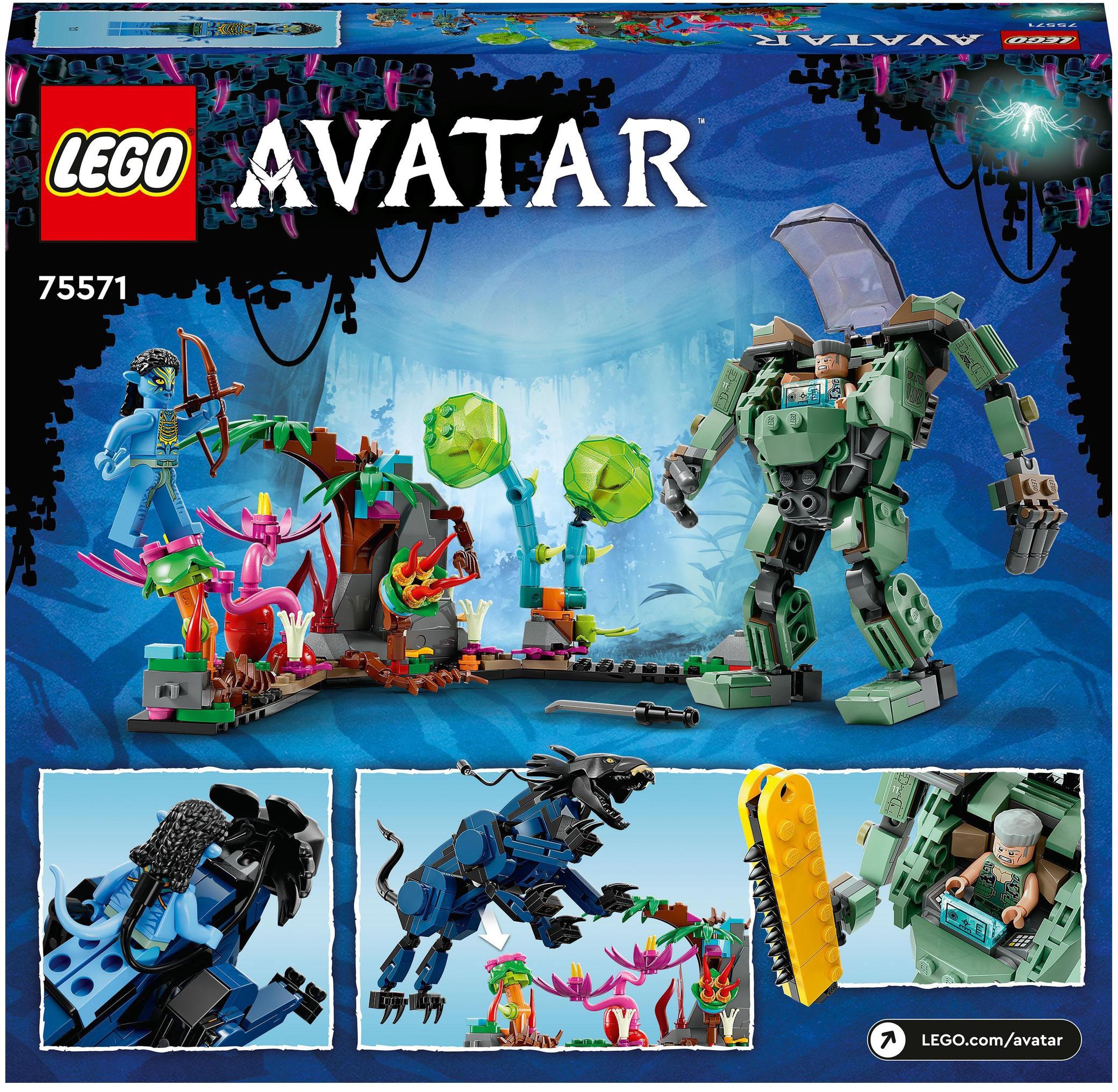 LEGO® Konstruktionsspielsteine »Neytiri und Thanator vs. Quaritch im MPA (75571), LEGO® Avatar«, (560 St.), Made in Europe