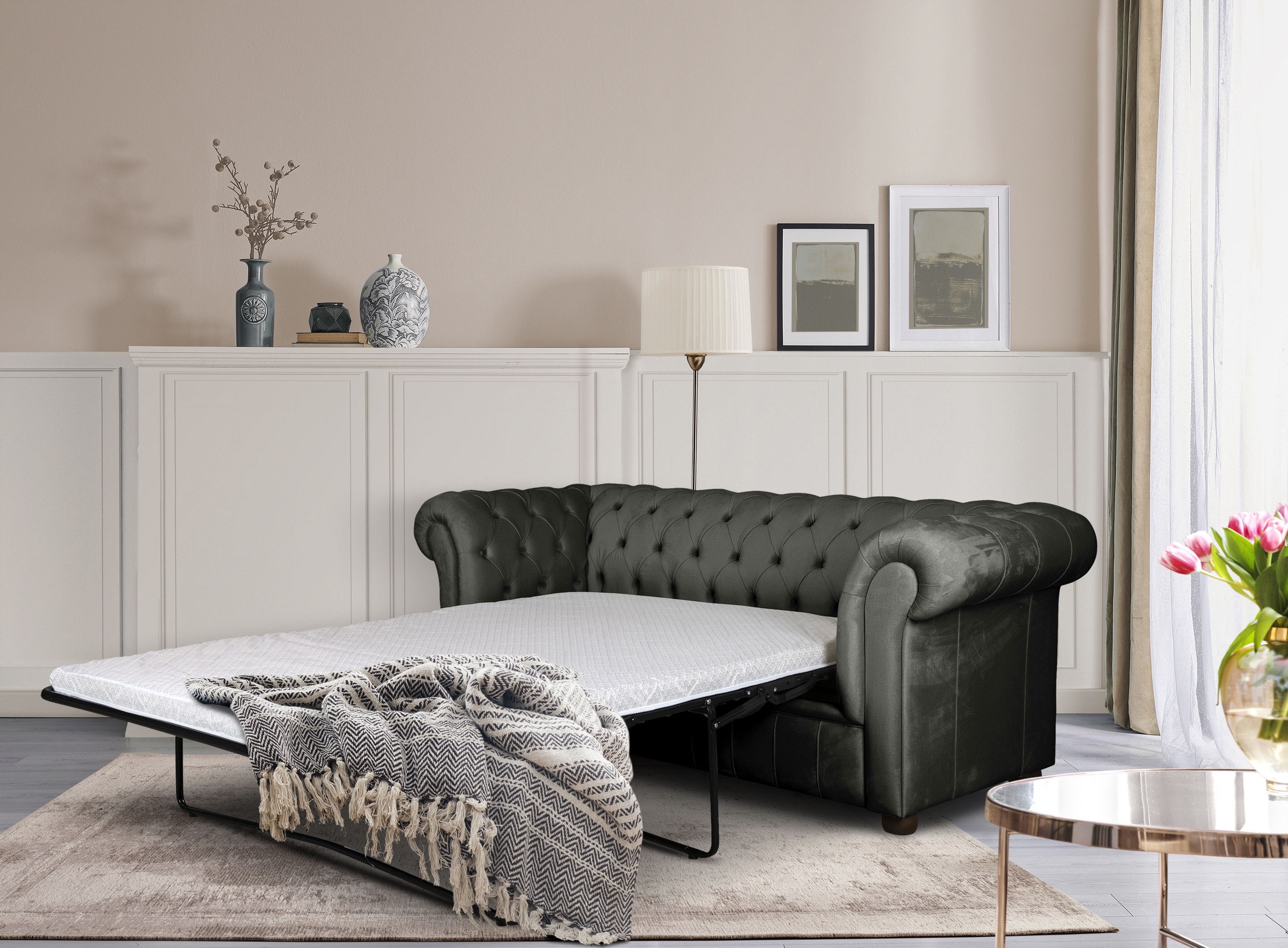 Home affaire 3-Sitzer »CHARENTE, optionale Schlafsofa, Chesterfield-Sofa, B günstig online kaufen