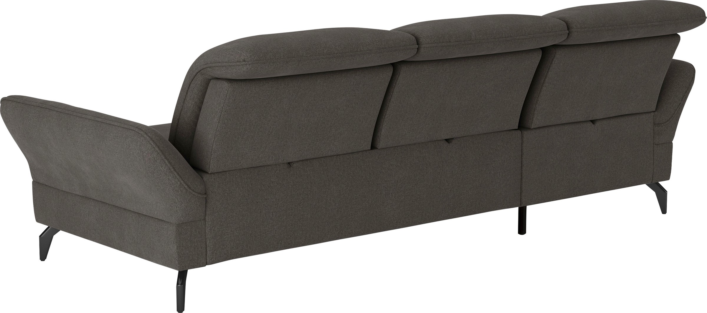 sit&more Ecksofa »Leandro L-Form«, Wahlweise mit Bett-, Kopfteil - und Armlehnfunktion, sowie Bettkasten
